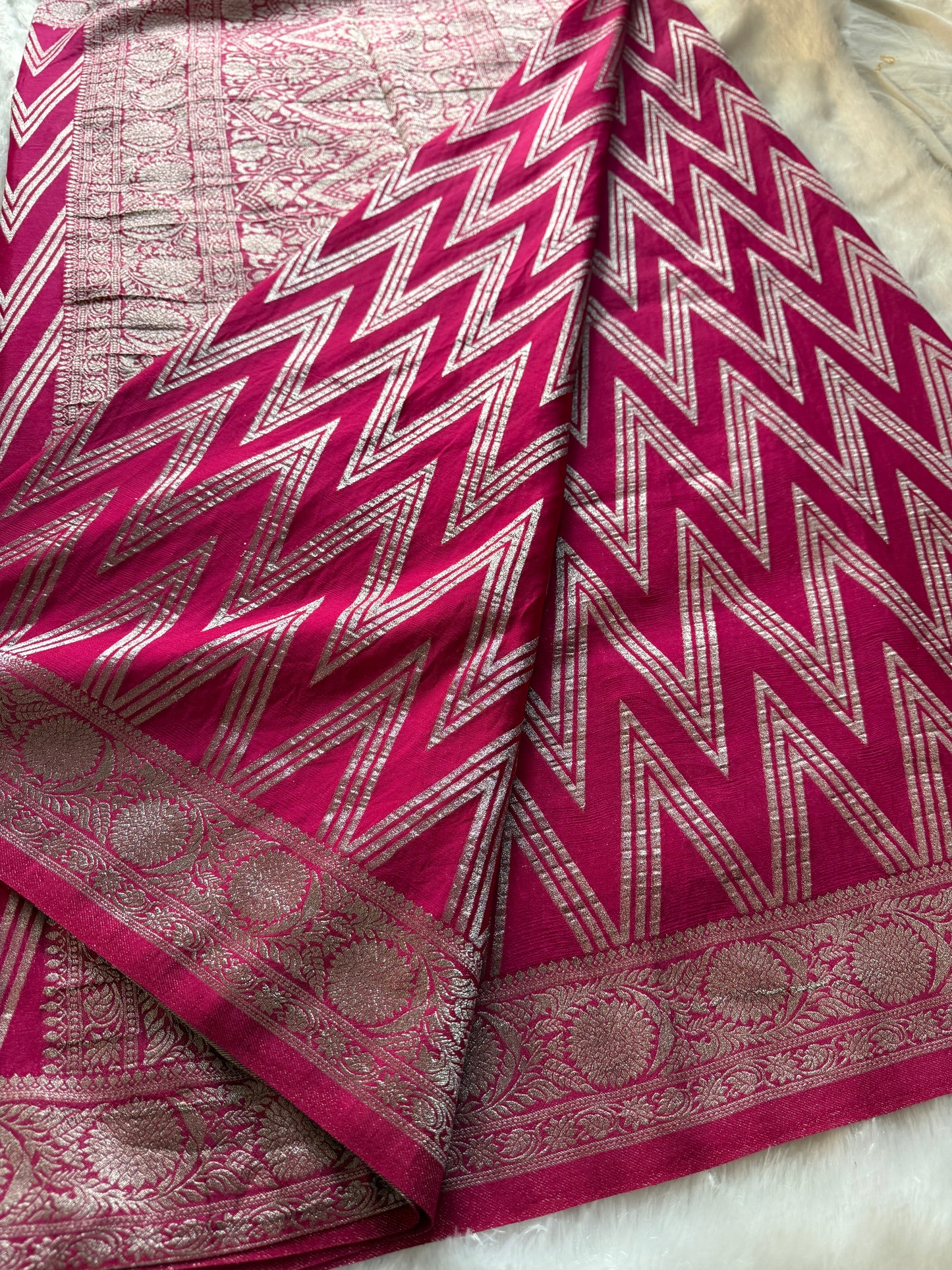 Banarasi chinon georgette silk saree CN105