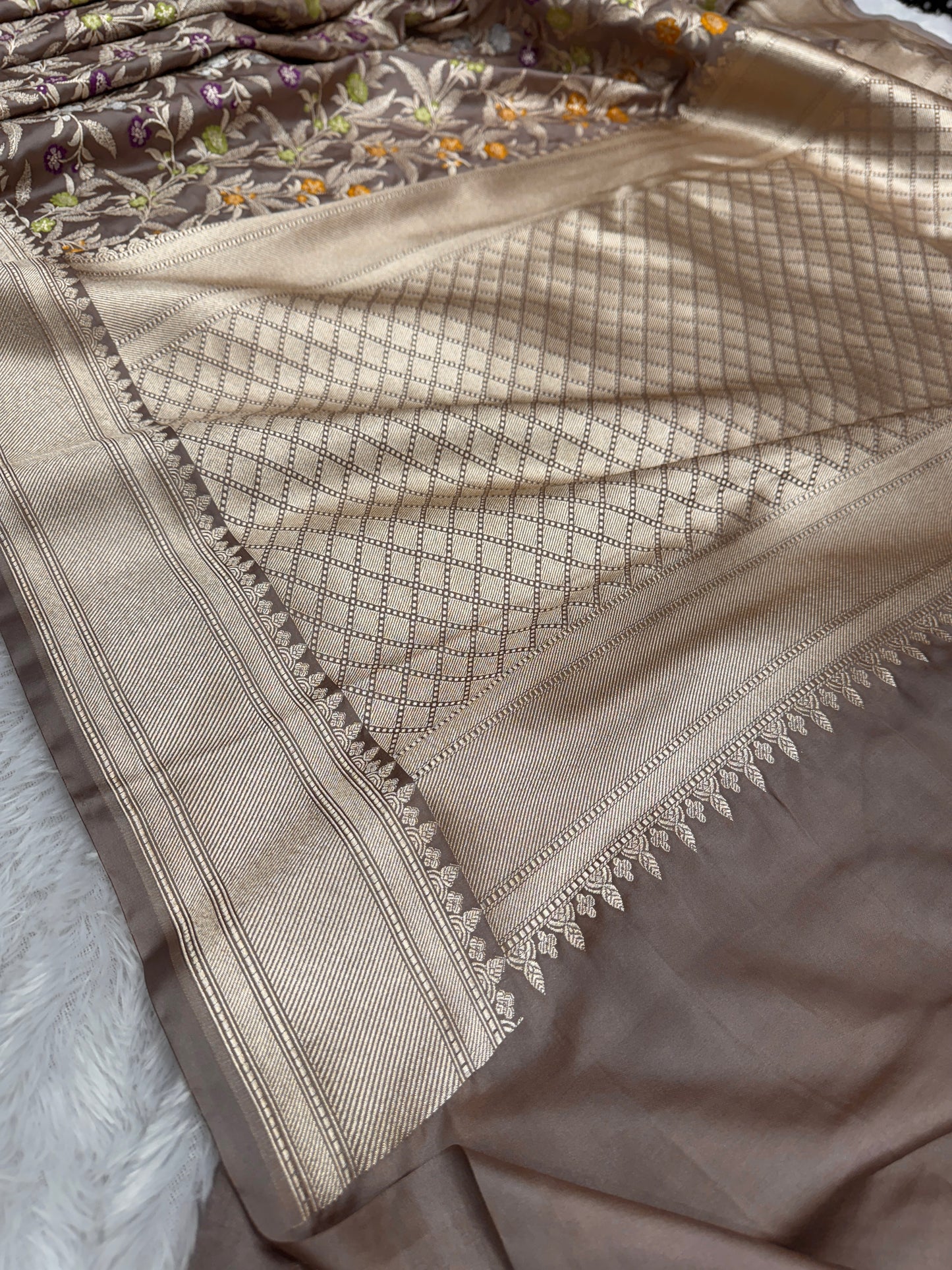 Premium tilfi mina Banarasi Mashru katan silk saree MK184
