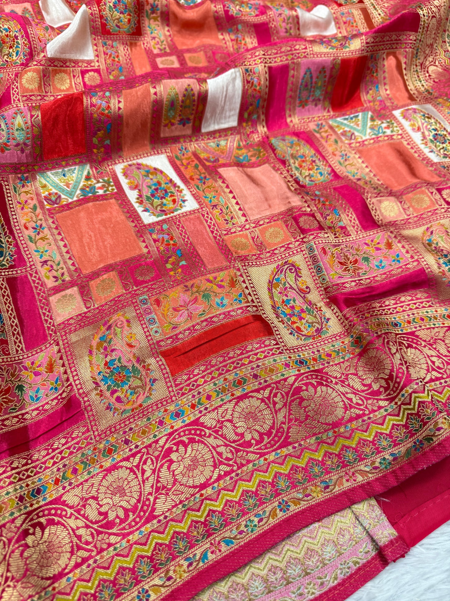 Banarasi pure satin pashmina silk saree DS102