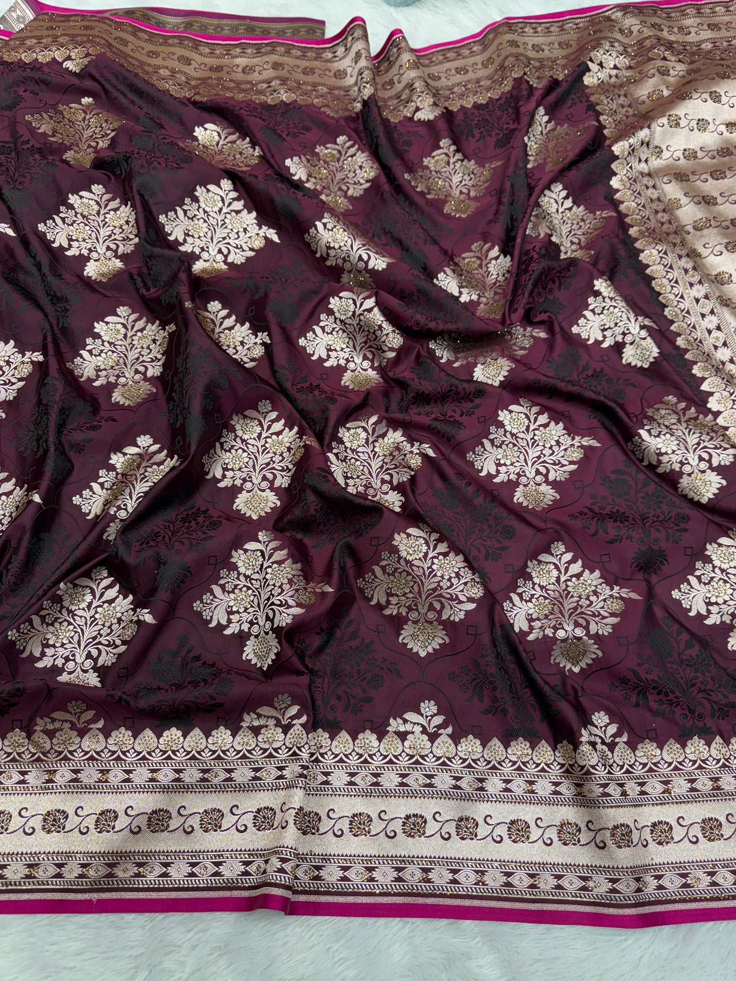 Premium bridal Mashru katan silk saree MK198