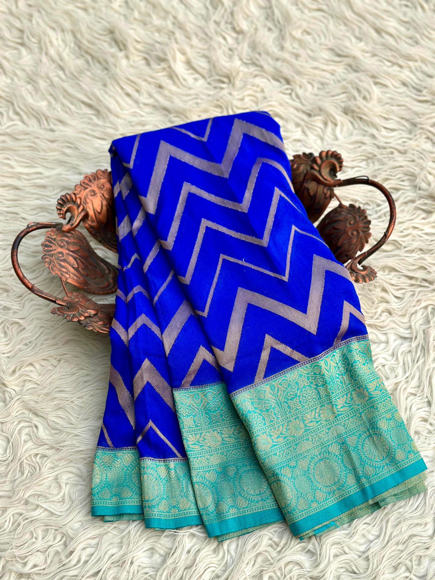 Banarasi raspberry georgette saree RB105