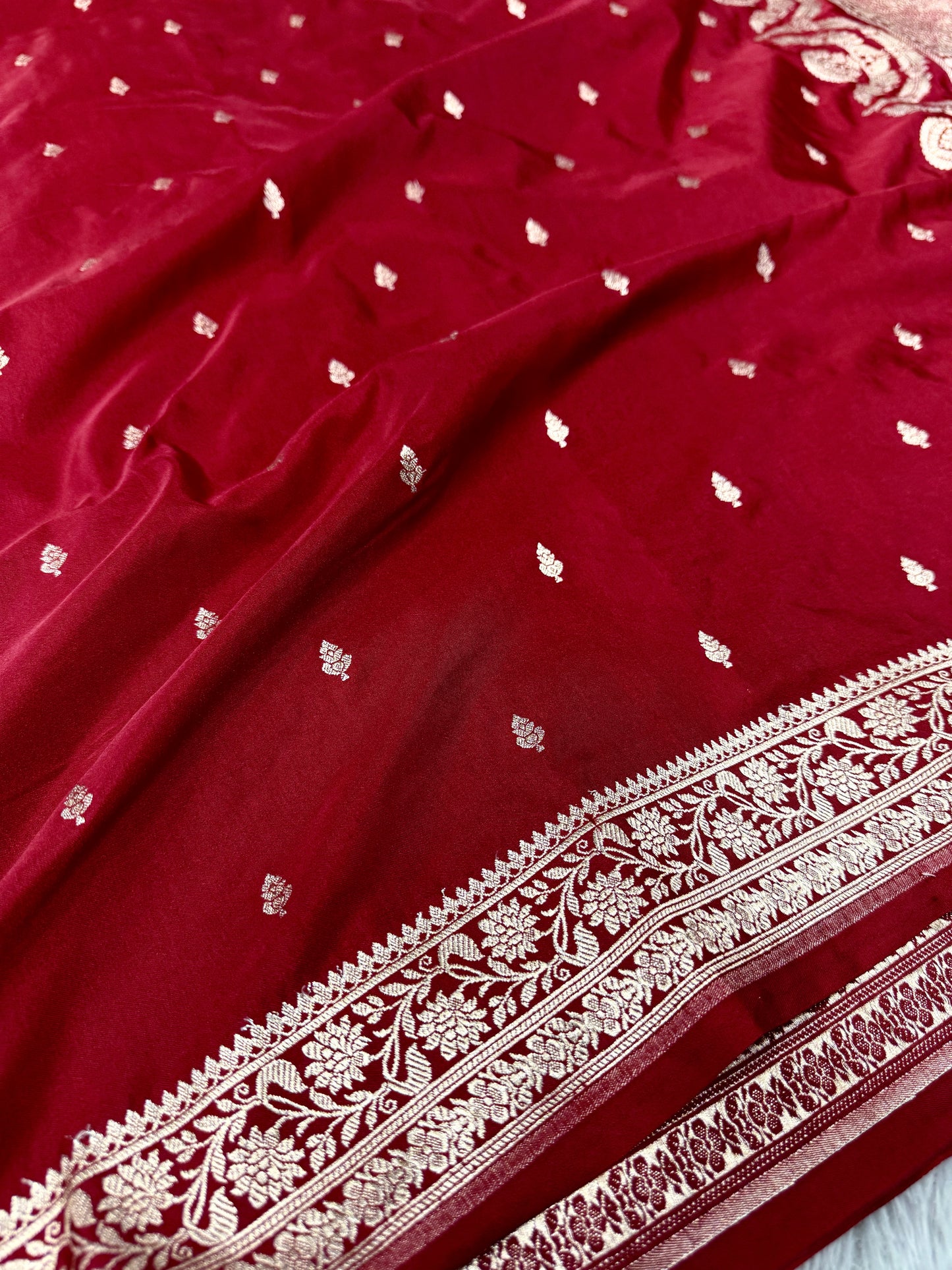 Maroon premium Banarasi Mashru katan silk saree MK164
