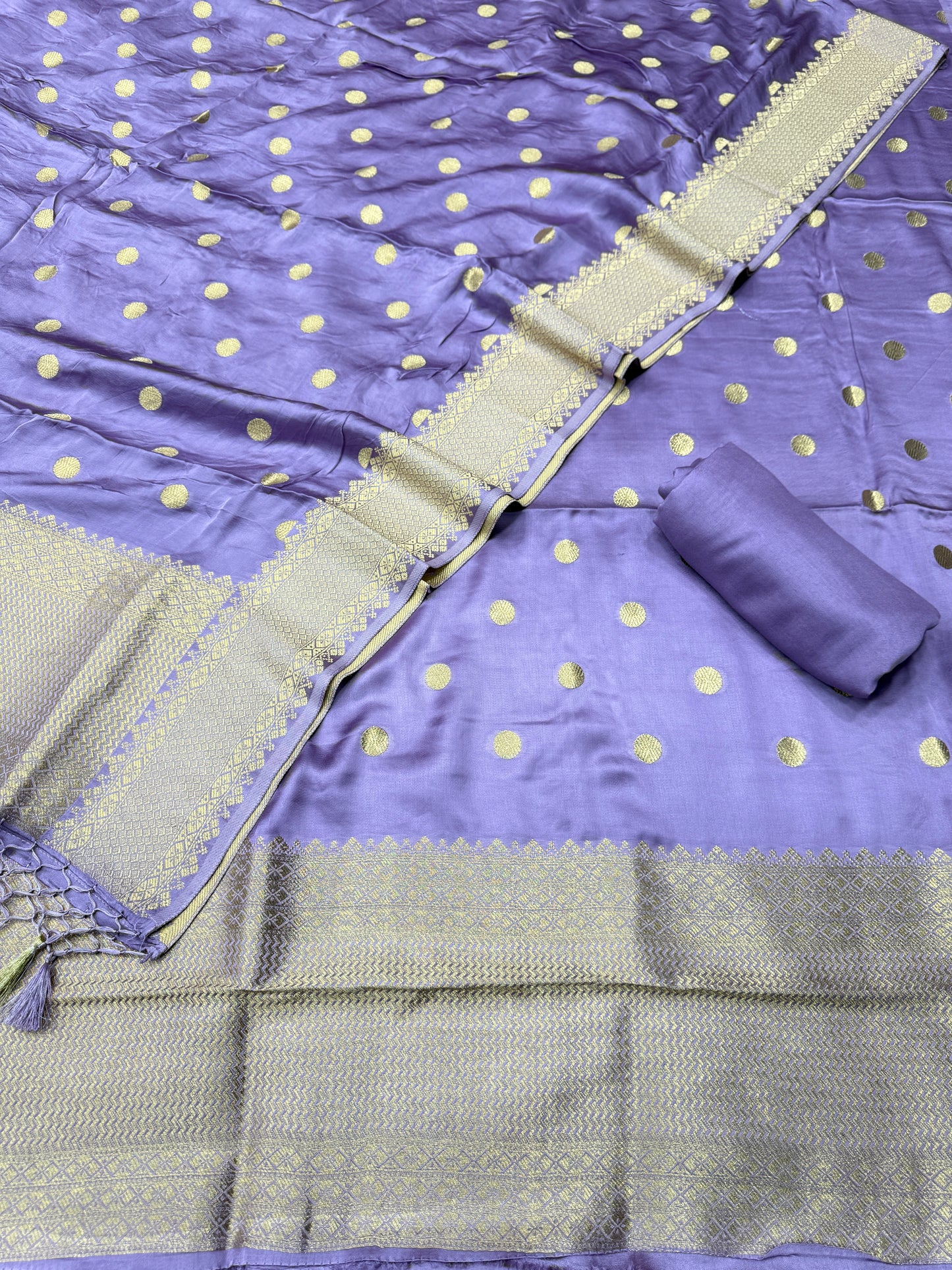 Banarasi pure mudal satin suit dupatta and bottom MD101