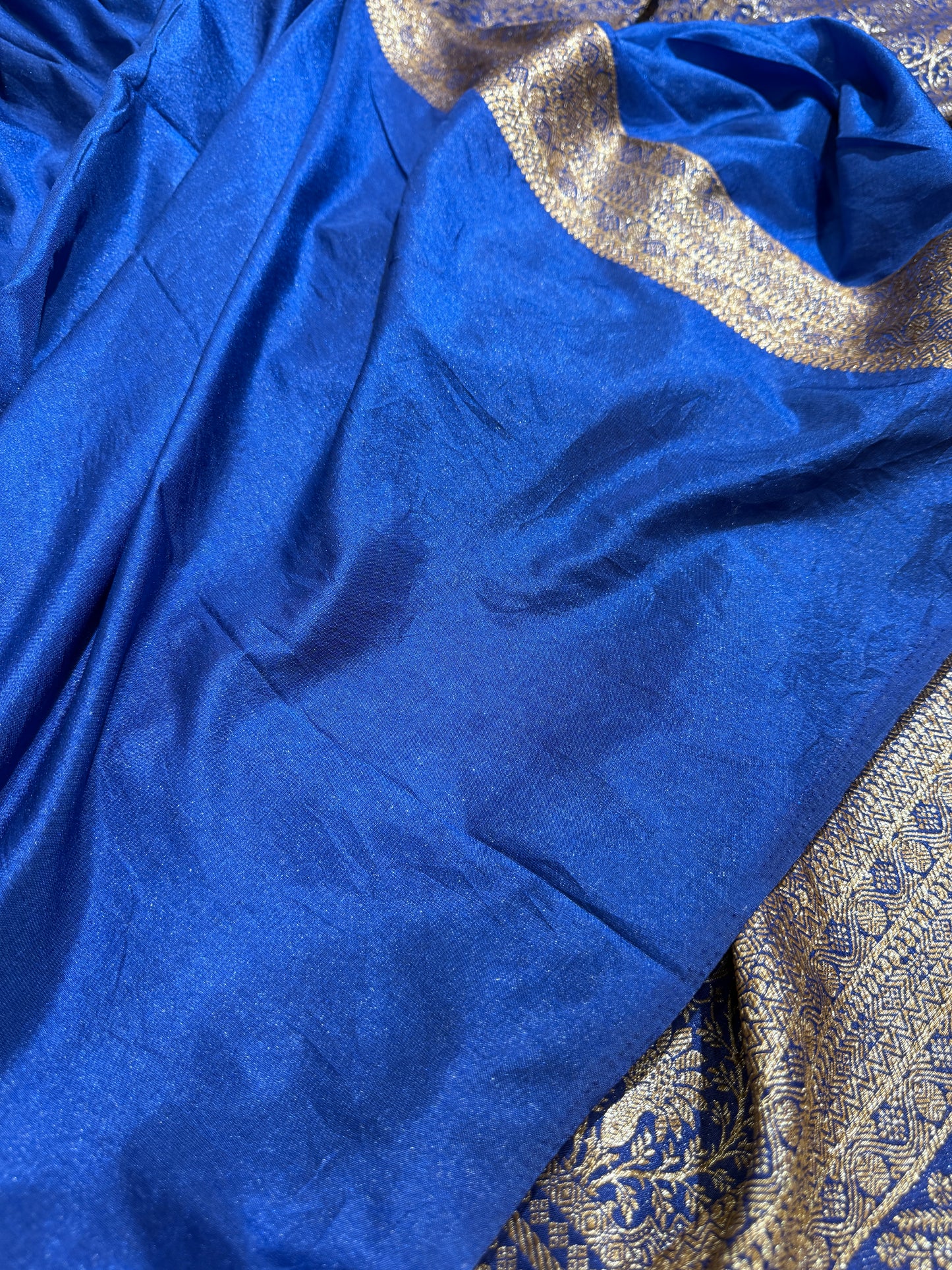 Royal blue Banarasi brocade katan silk saree BB101