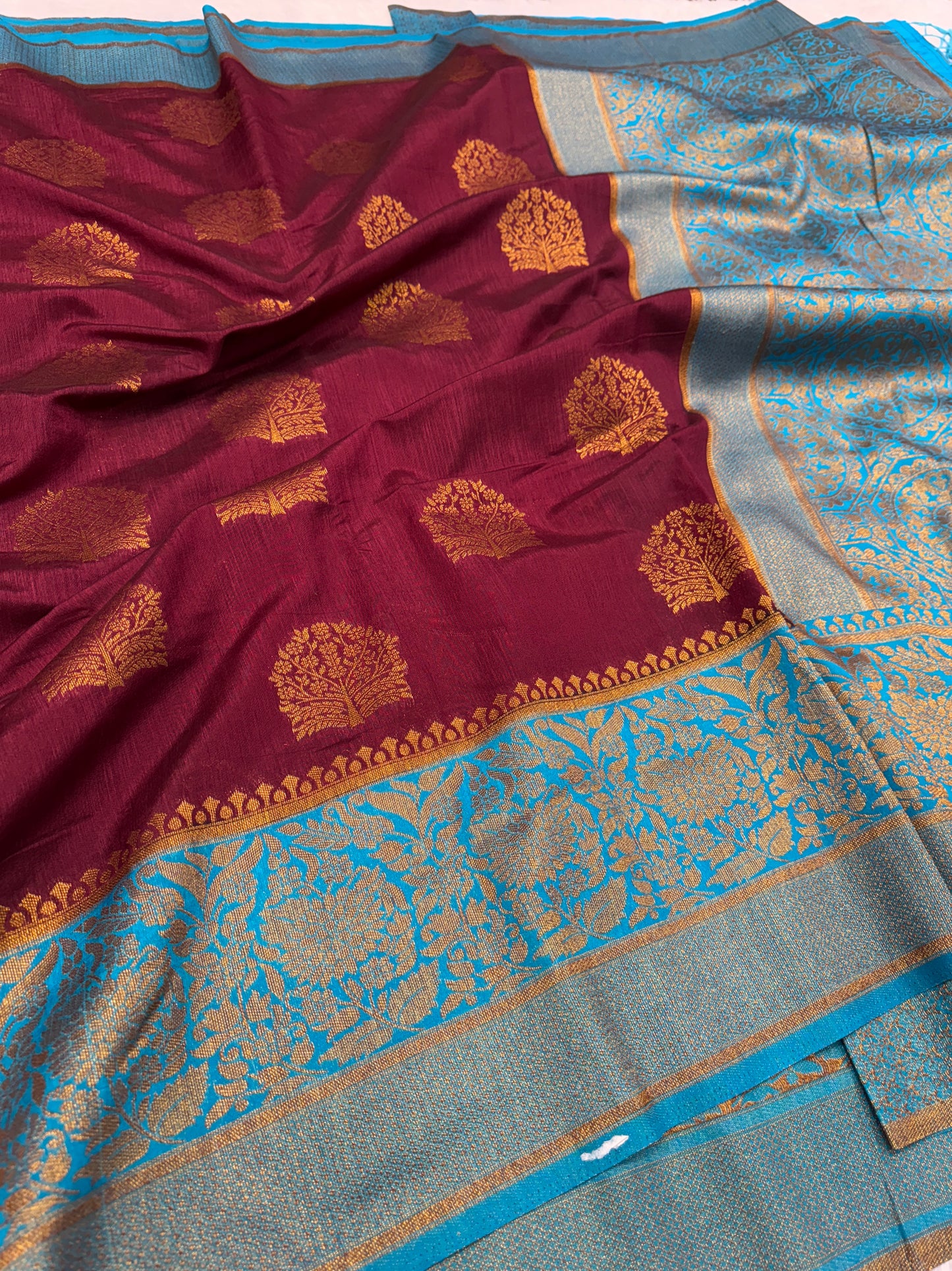Banarasi mulberry cotton silk saree