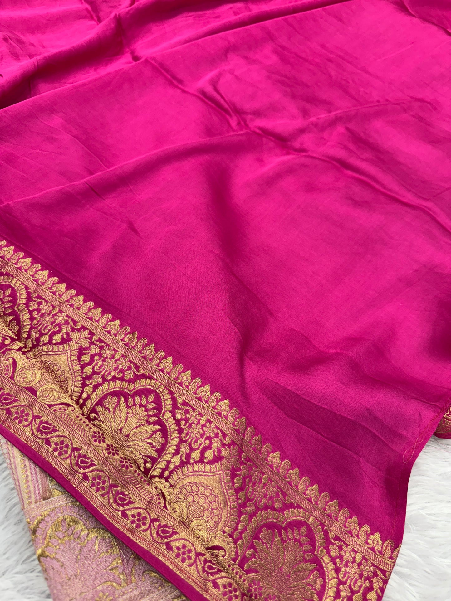 Banarasi pure satin pashmina silk saree DS103