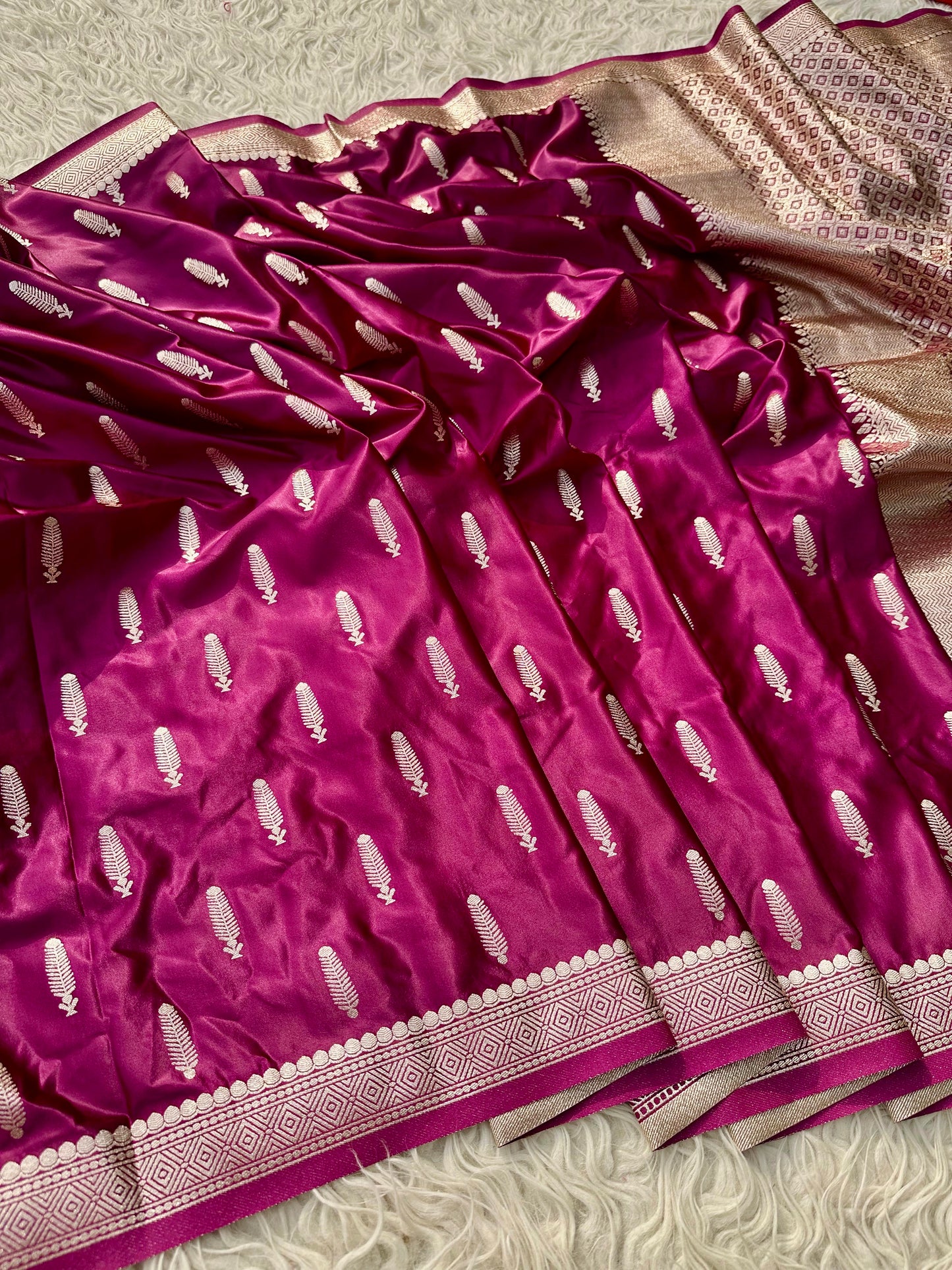 Banarasi mashru satin silk saree MS112
