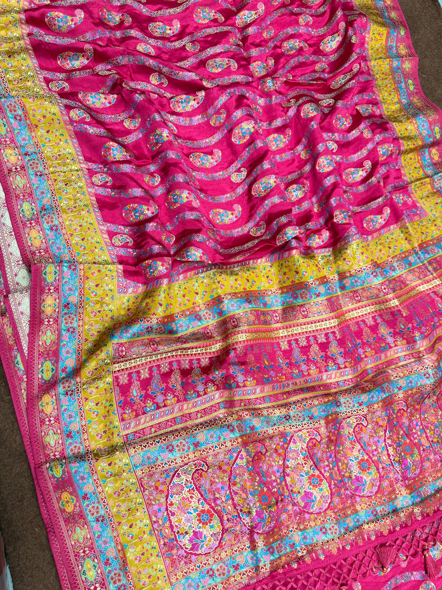 PASHMINA SILK SAREE WITH POSITION PRINT PM103