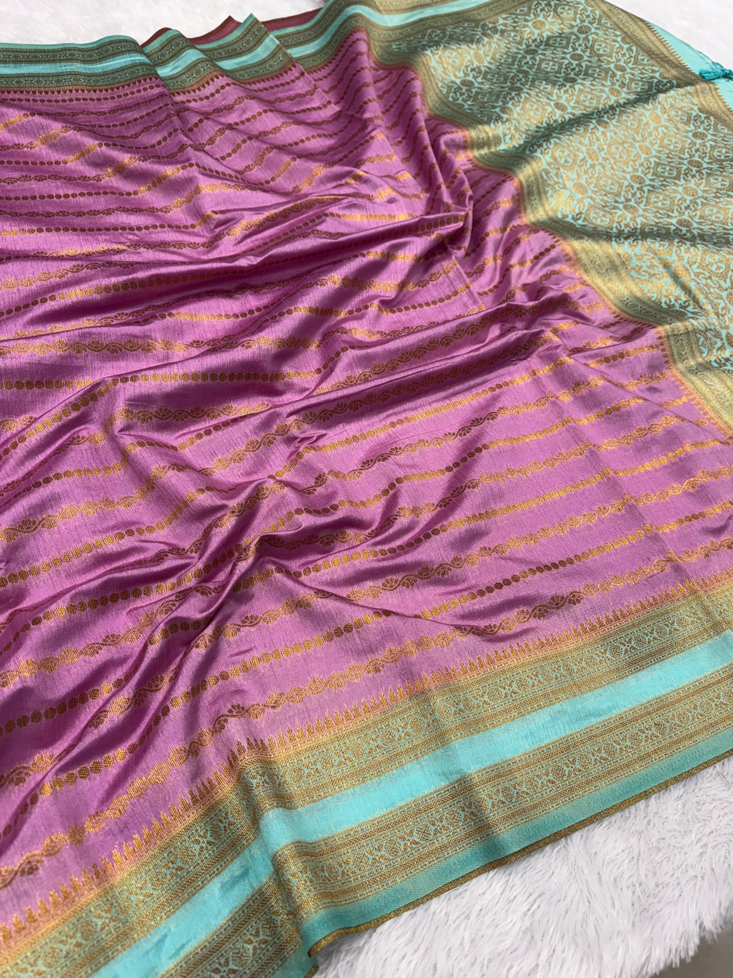 Banarasi mulberry cotton silk saree