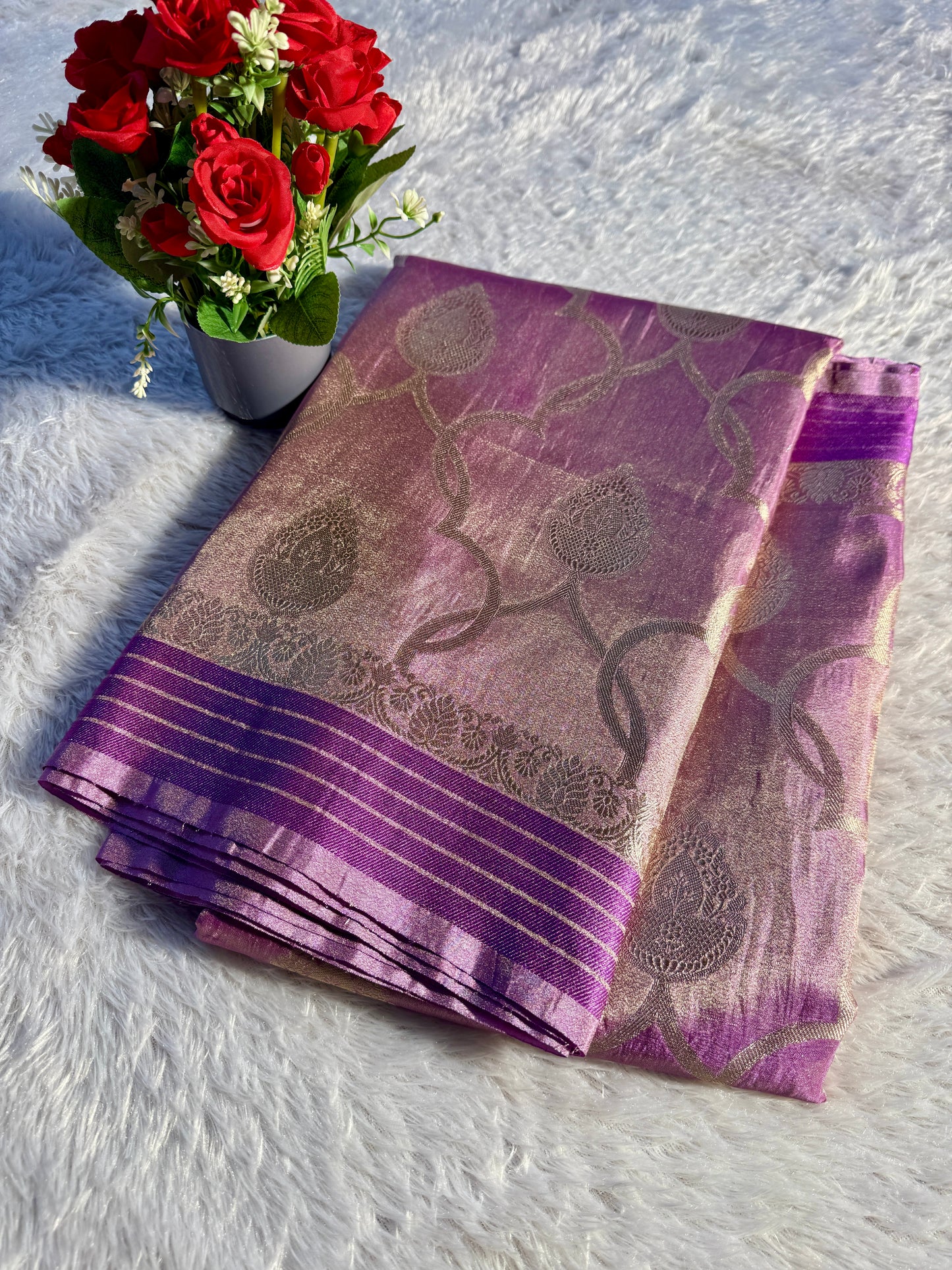 Banarasi soft tissue silk saree TS105