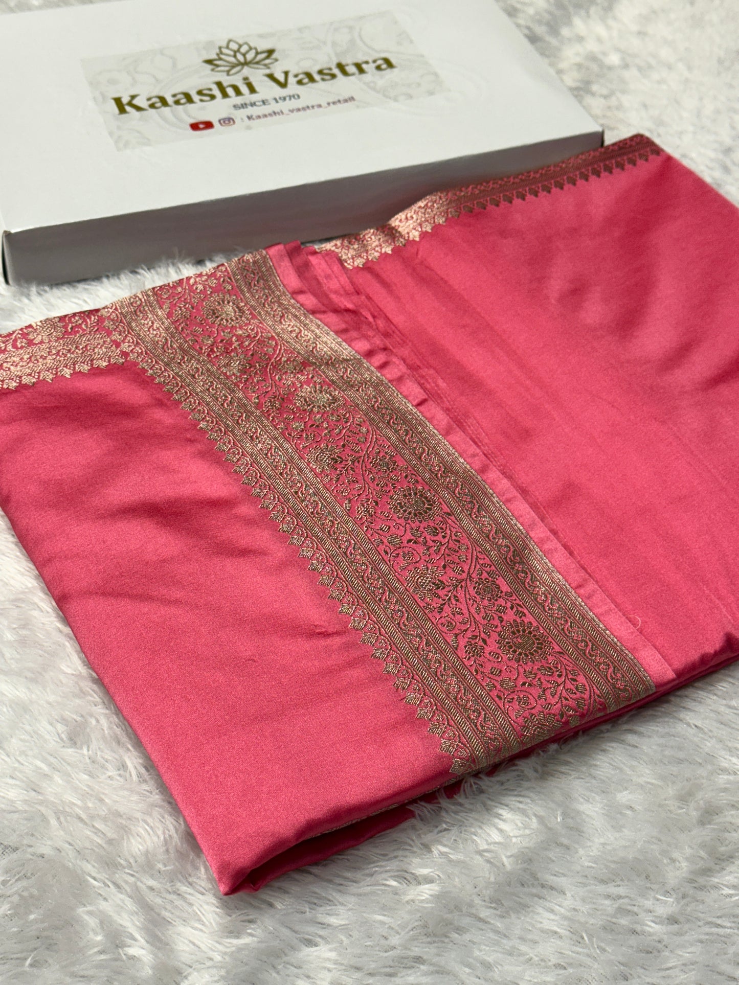 Pink Banarasi mashru katan silk saree MK167
