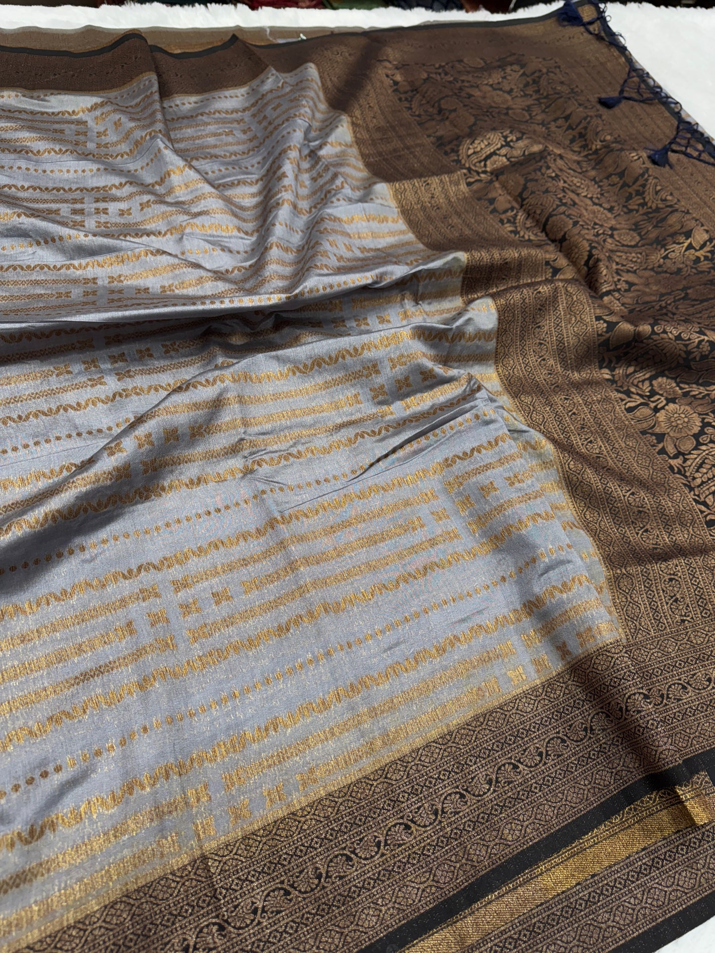 Banarasi mulberry cotton silk saree