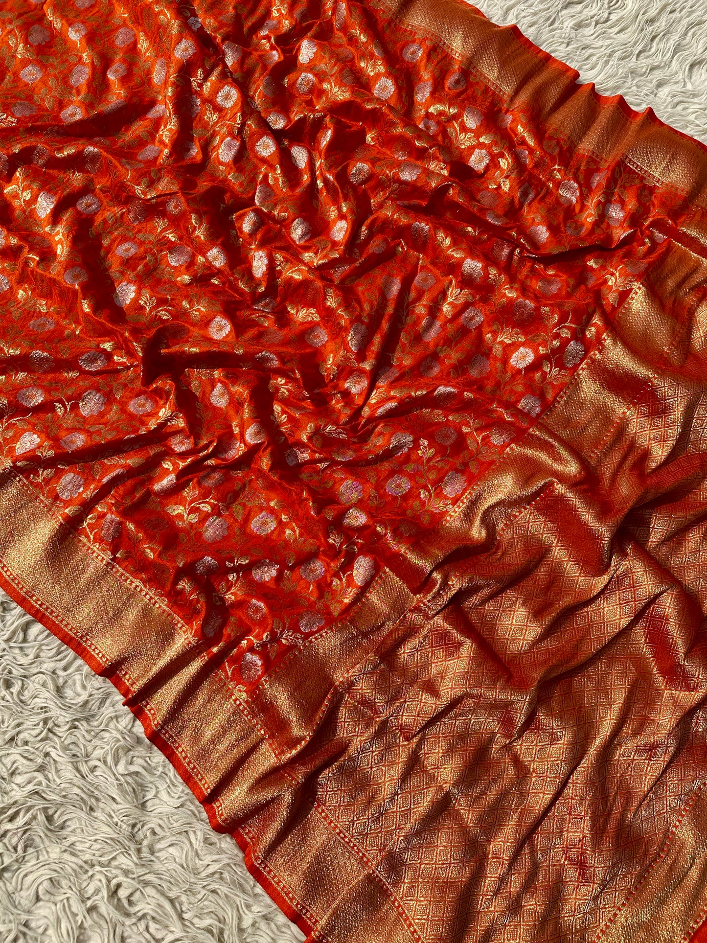 Banarasi crep georgette silk saree CR114