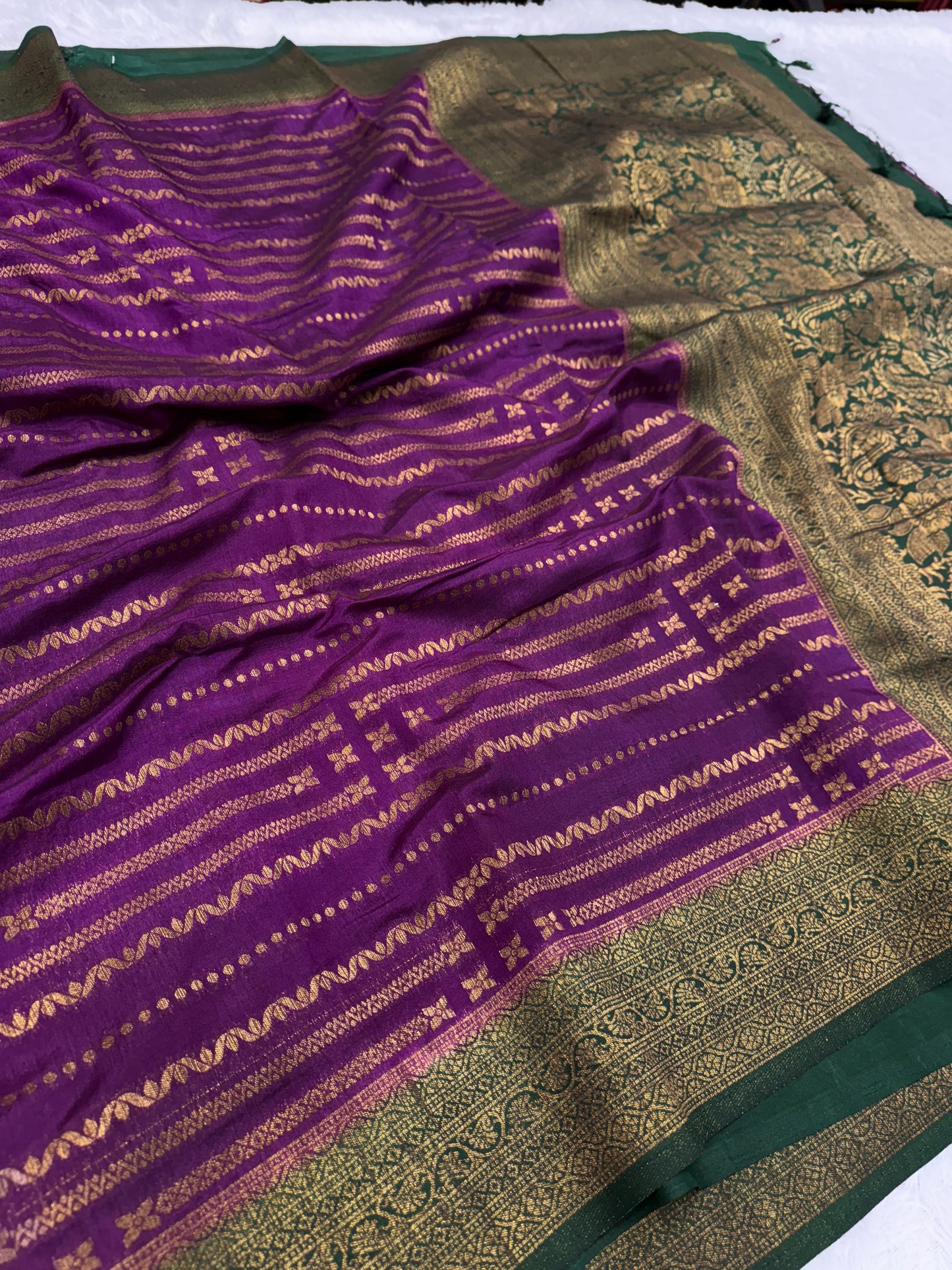 Banarasi mulberry cotton silk saree