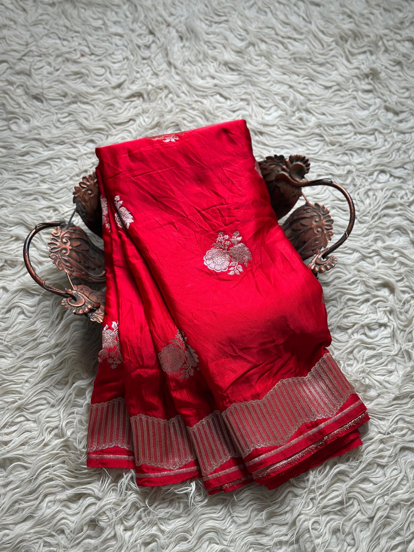 Banarasi Mashru satin silk saree MS116
