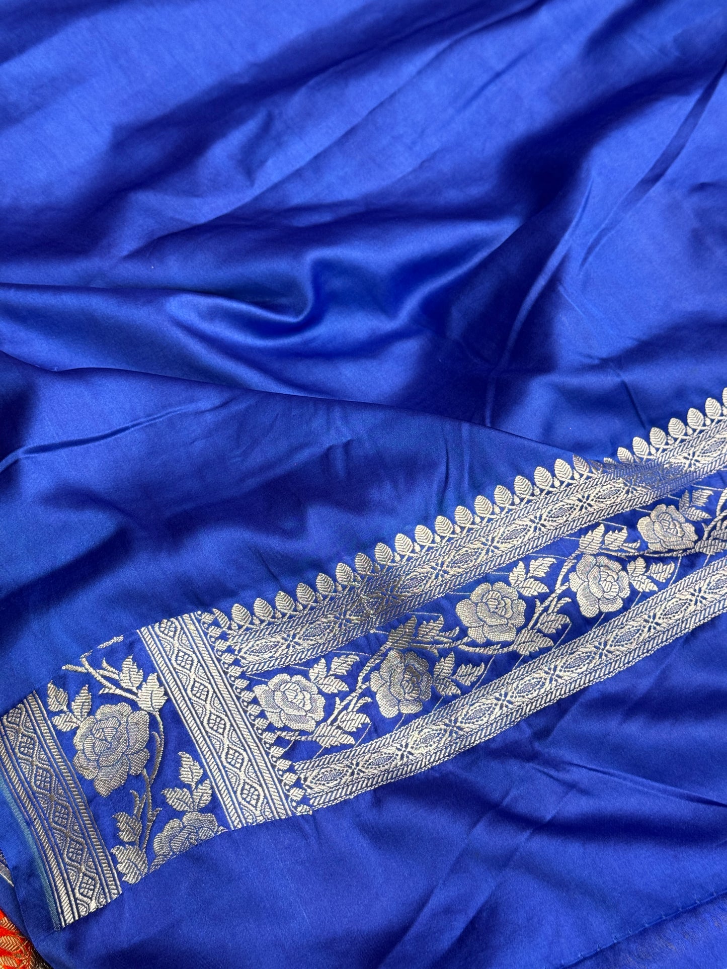 Red premium Banarasi Mashru katan silk saree MK183