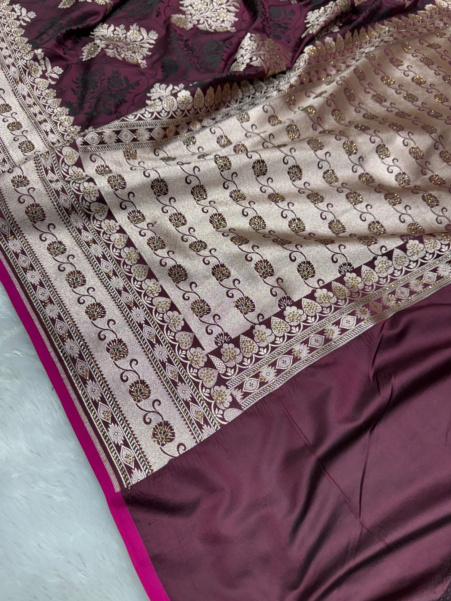 Premium bridal Mashru katan silk saree MK198