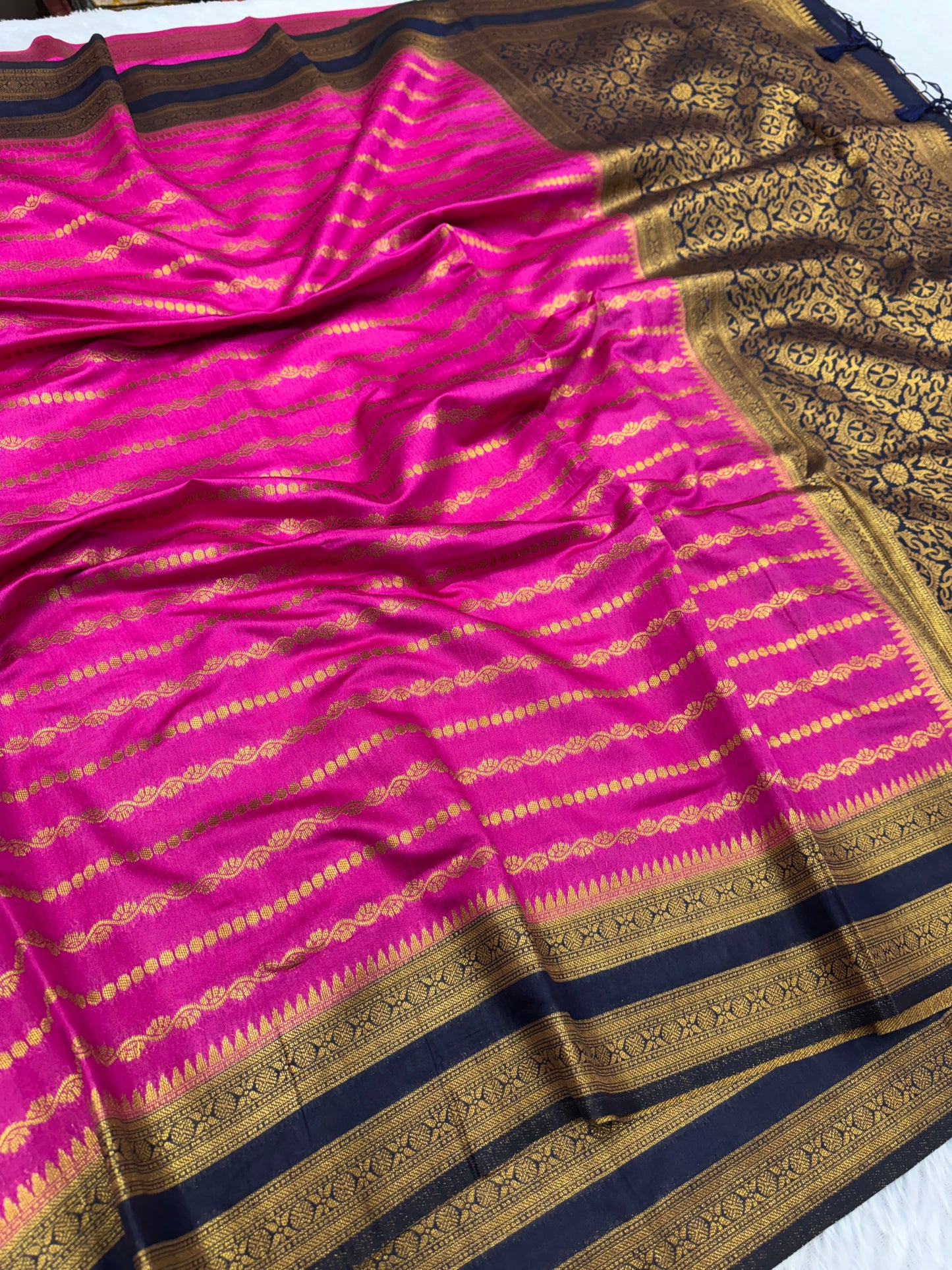 Banarasi mulberry cotton silk saree
