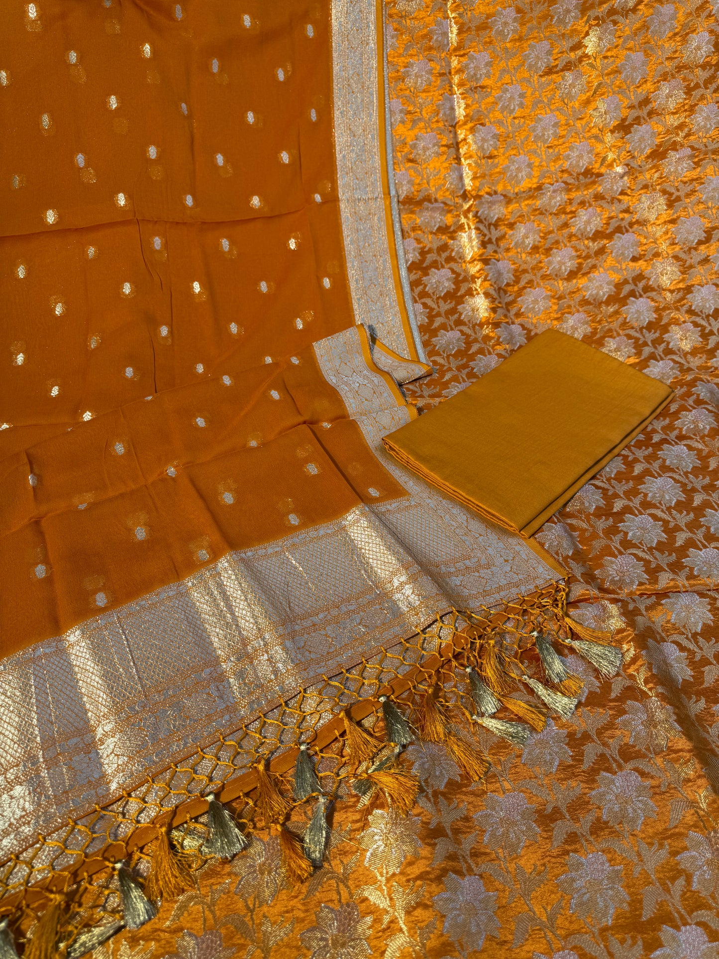 Banarasi katan suit dupatta and bottom SK101