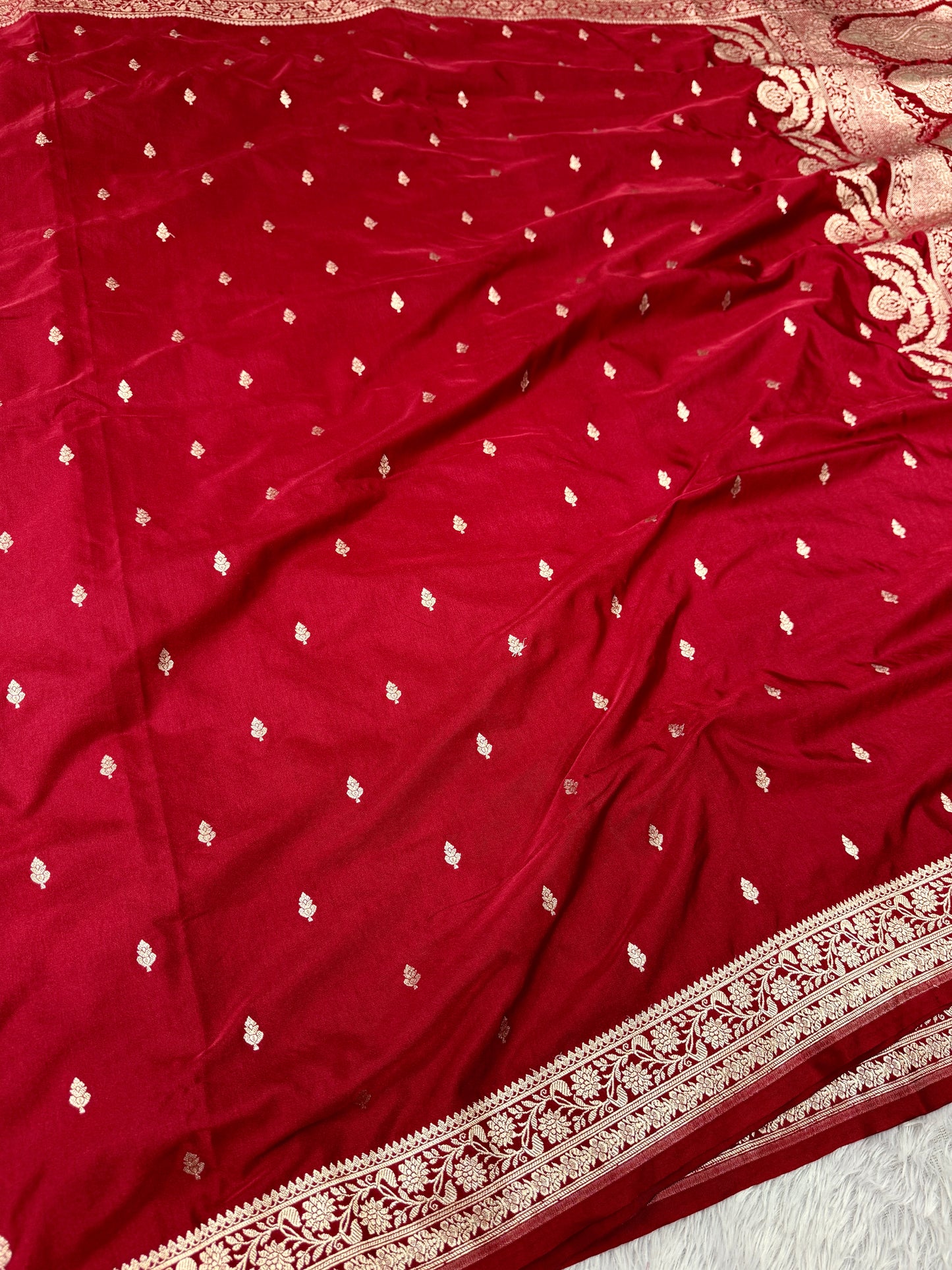Maroon premium Banarasi Mashru katan silk saree MK164