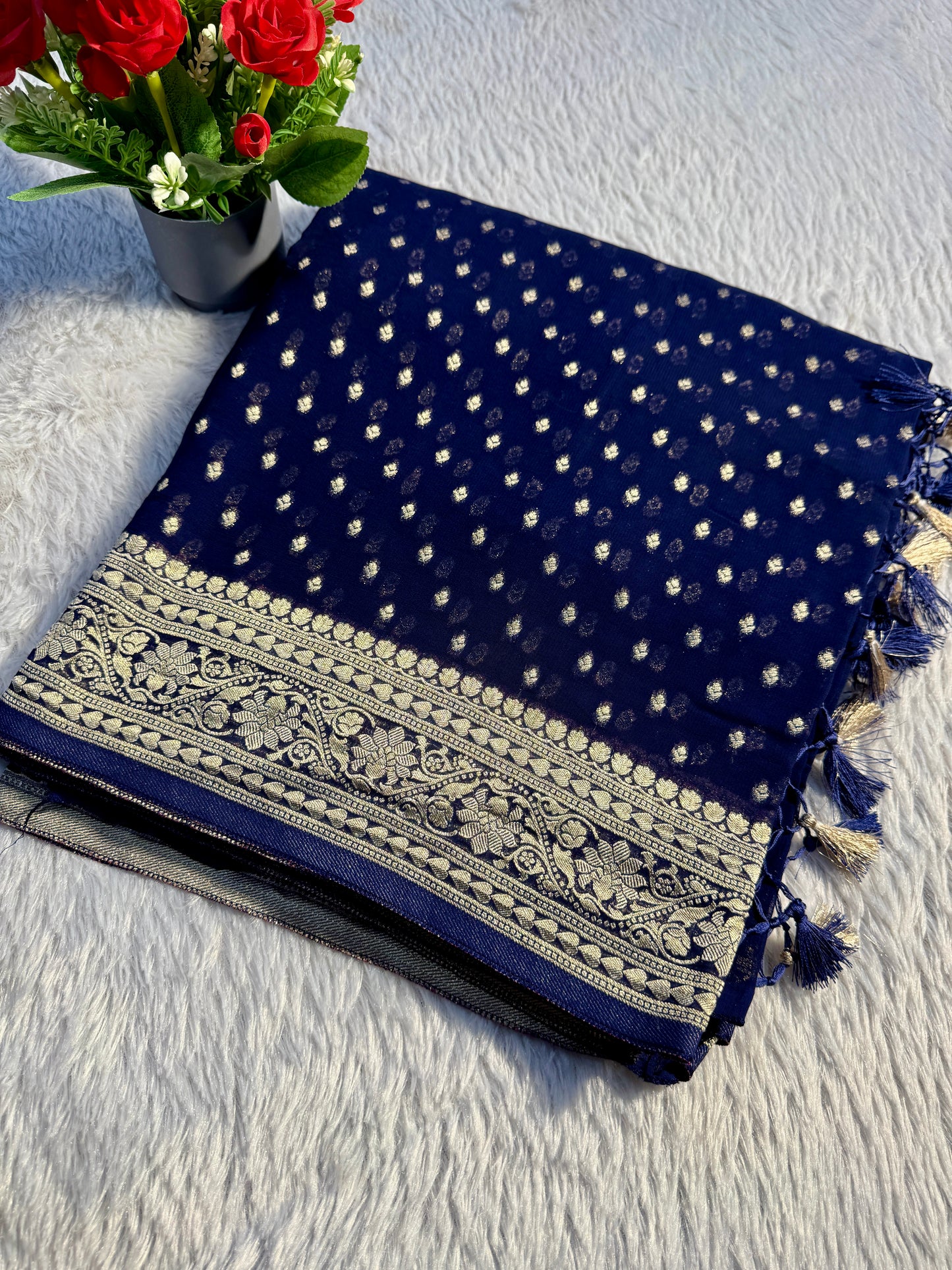 Banarasi pure viscos georgette silk saree VG102