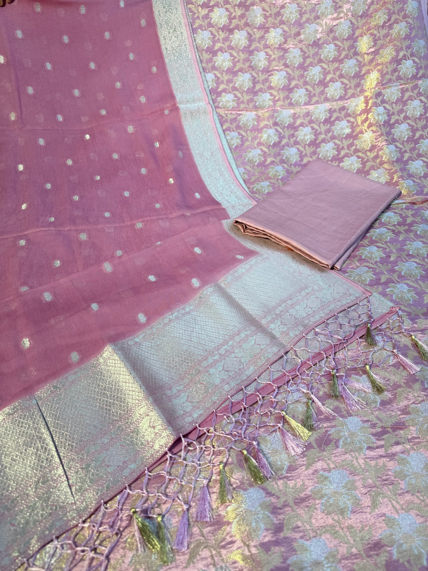 Banarasi katan suit dupatta and bottom SK101
