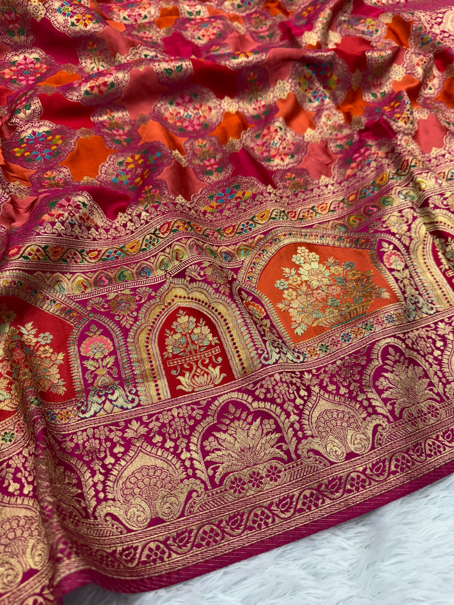 Banarasi pure satin pashmina silk saree DS103