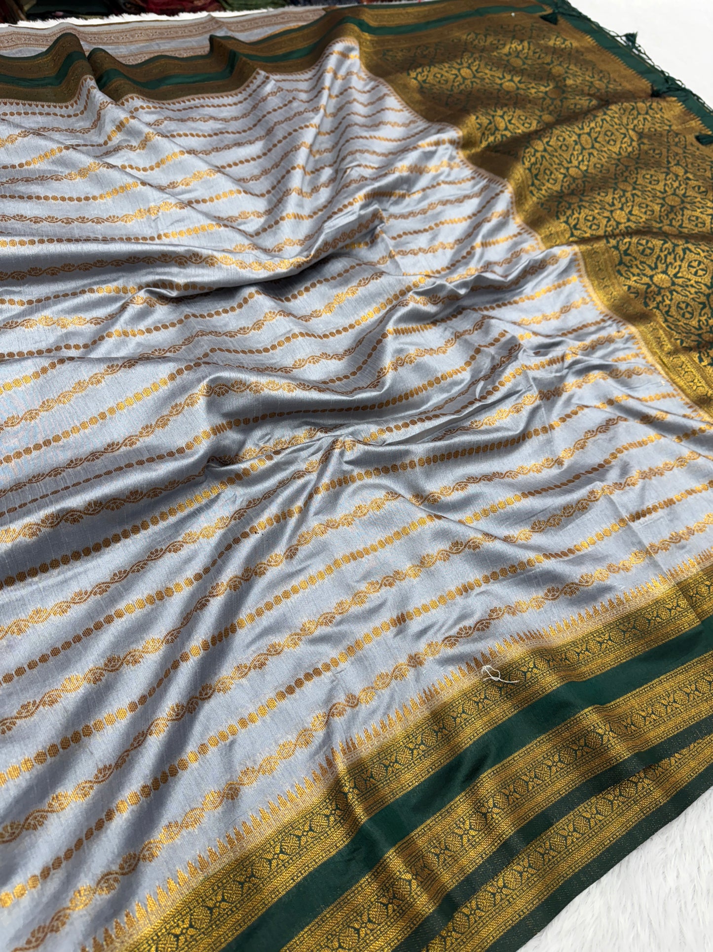 Banarasi mulberry cotton silk saree