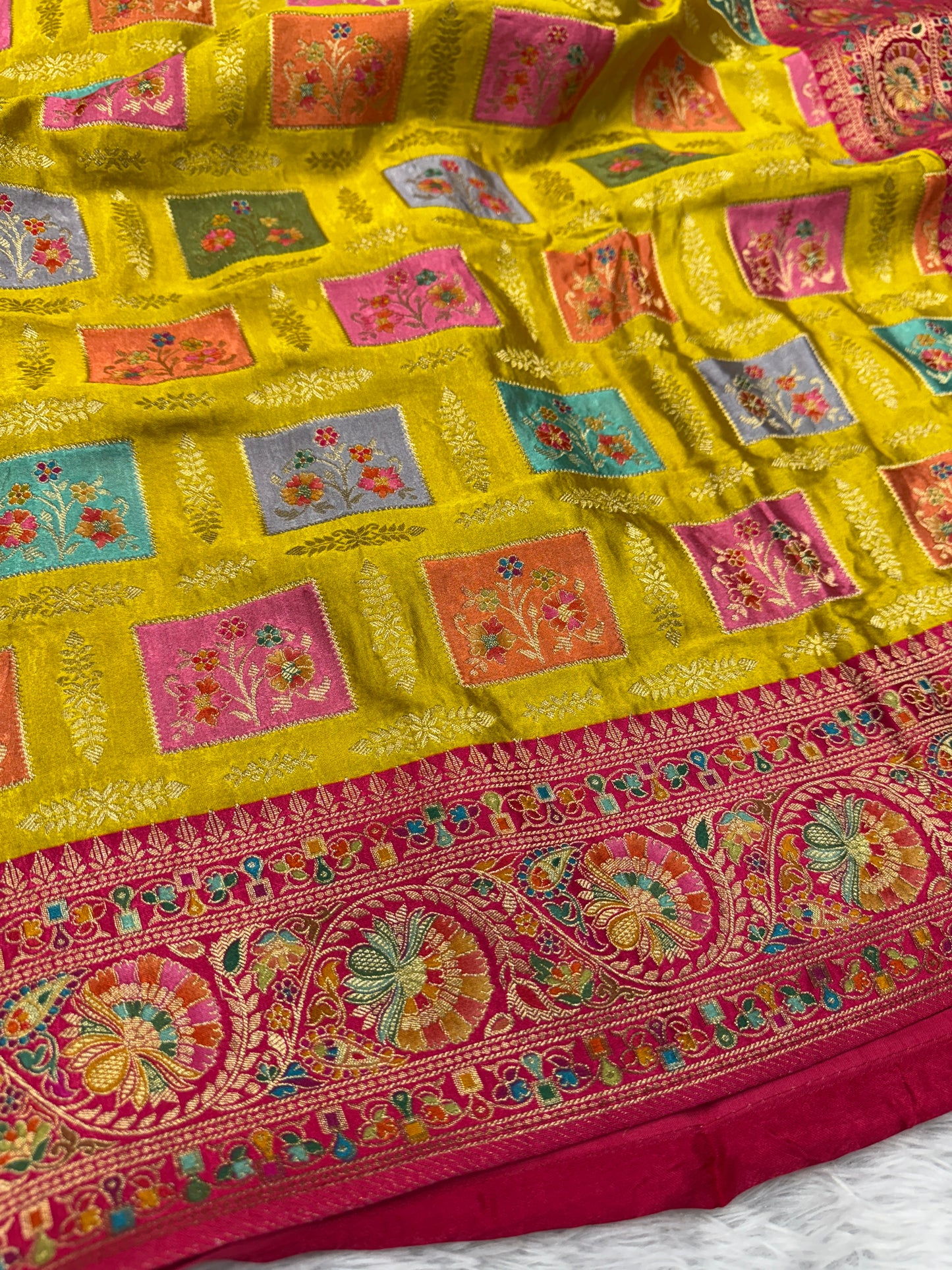 Banarasi pure satin pashmina silk saree DS105