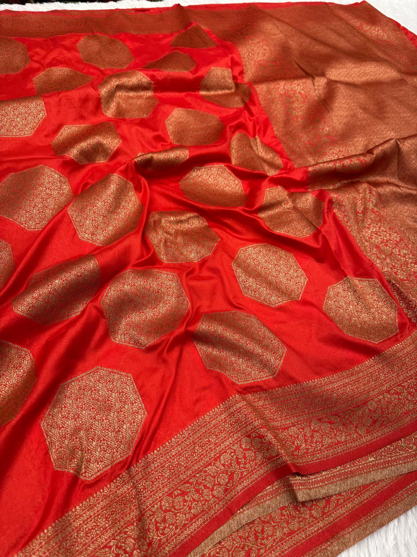 Banarasi mulberry cotton silk saree