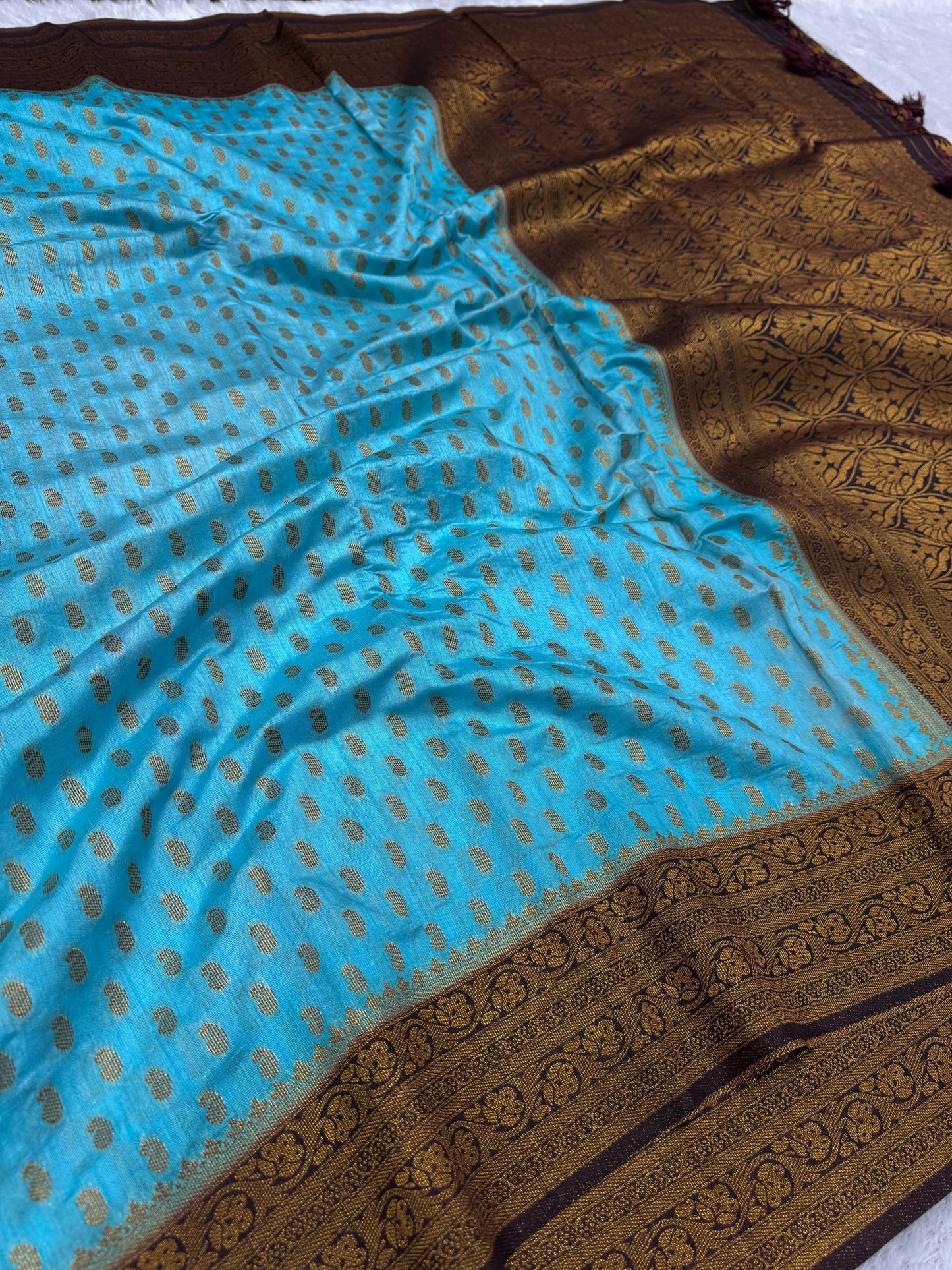 Banarasi mulberry cotton silk saree