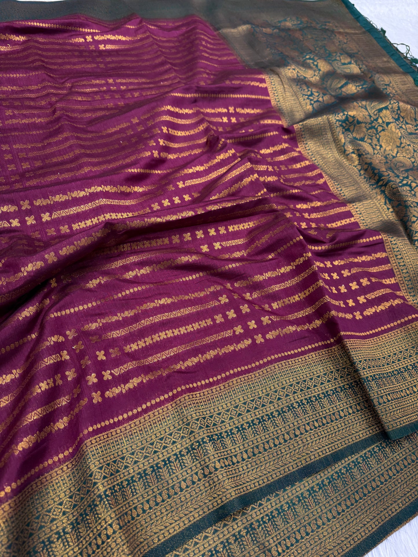 Banarasi mulberry cotton silk saree