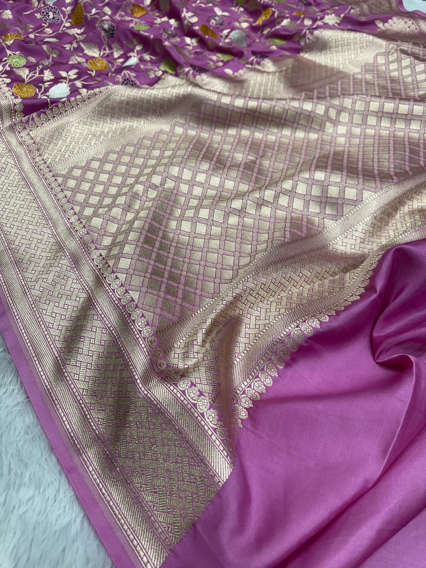 Premium Banarasi tilfi Mashru katan silk saree MK194