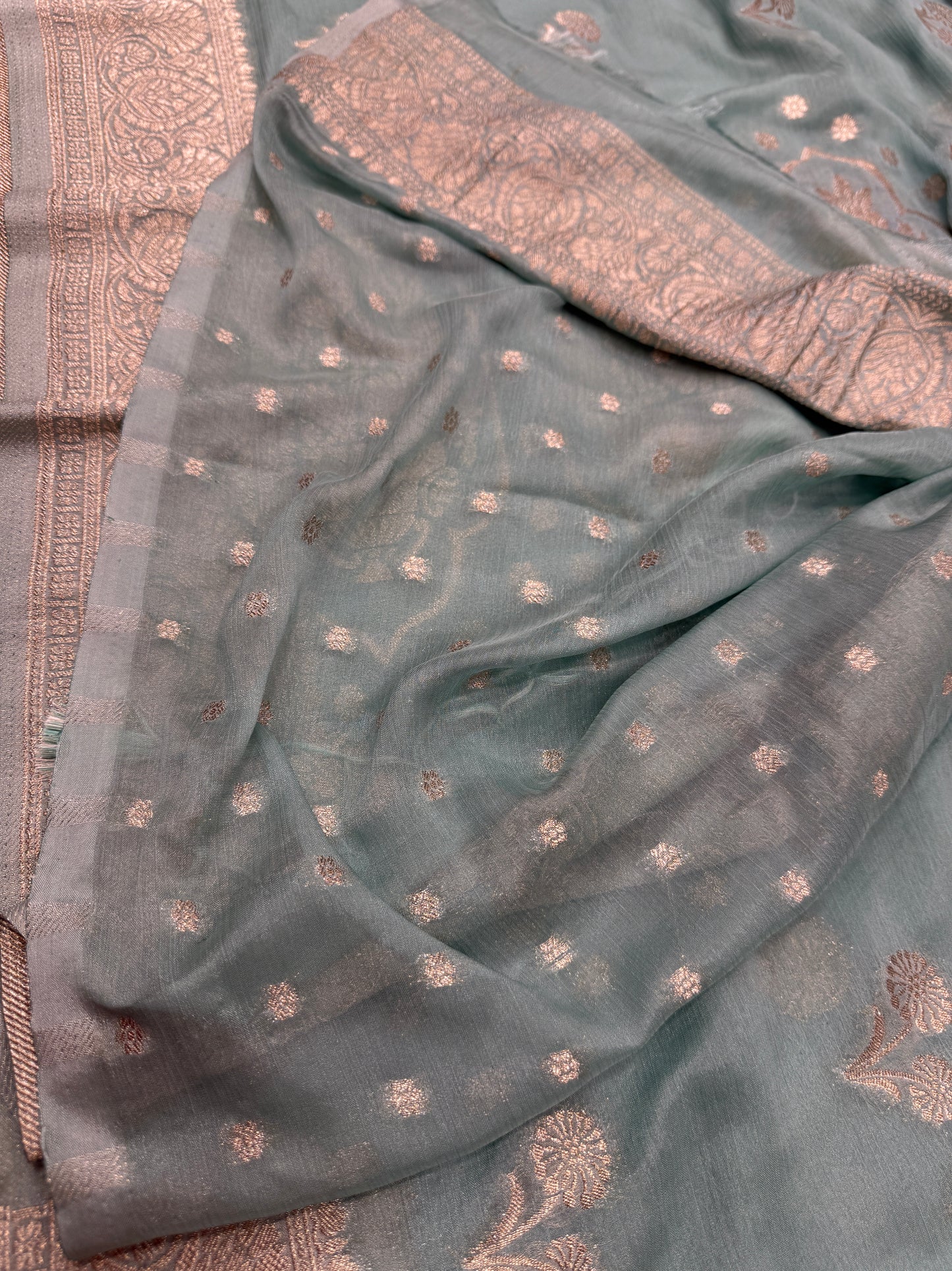 Banarasi soft chinon georgette silk saree CN106