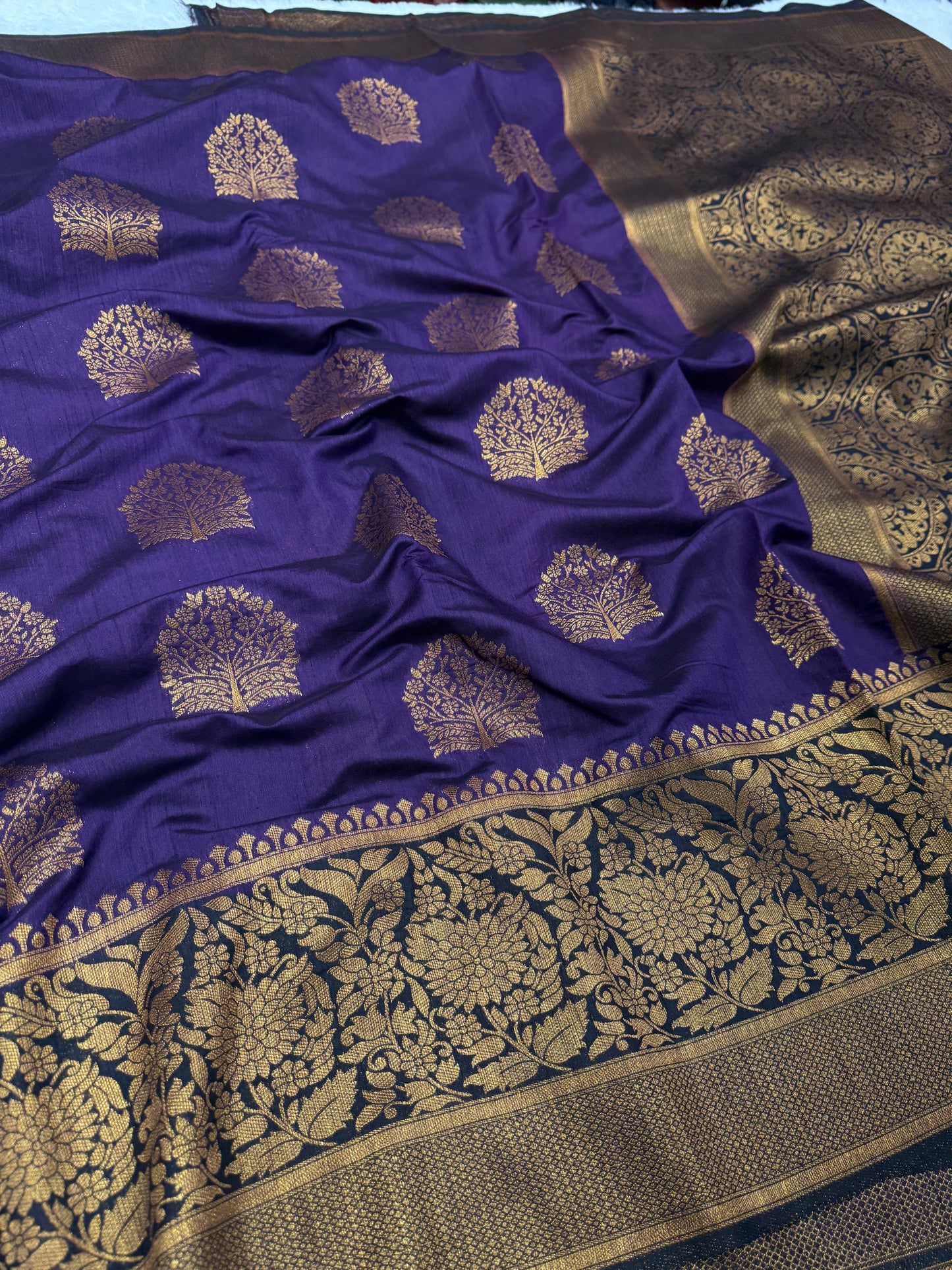 Banarasi mulberry cotton silk saree