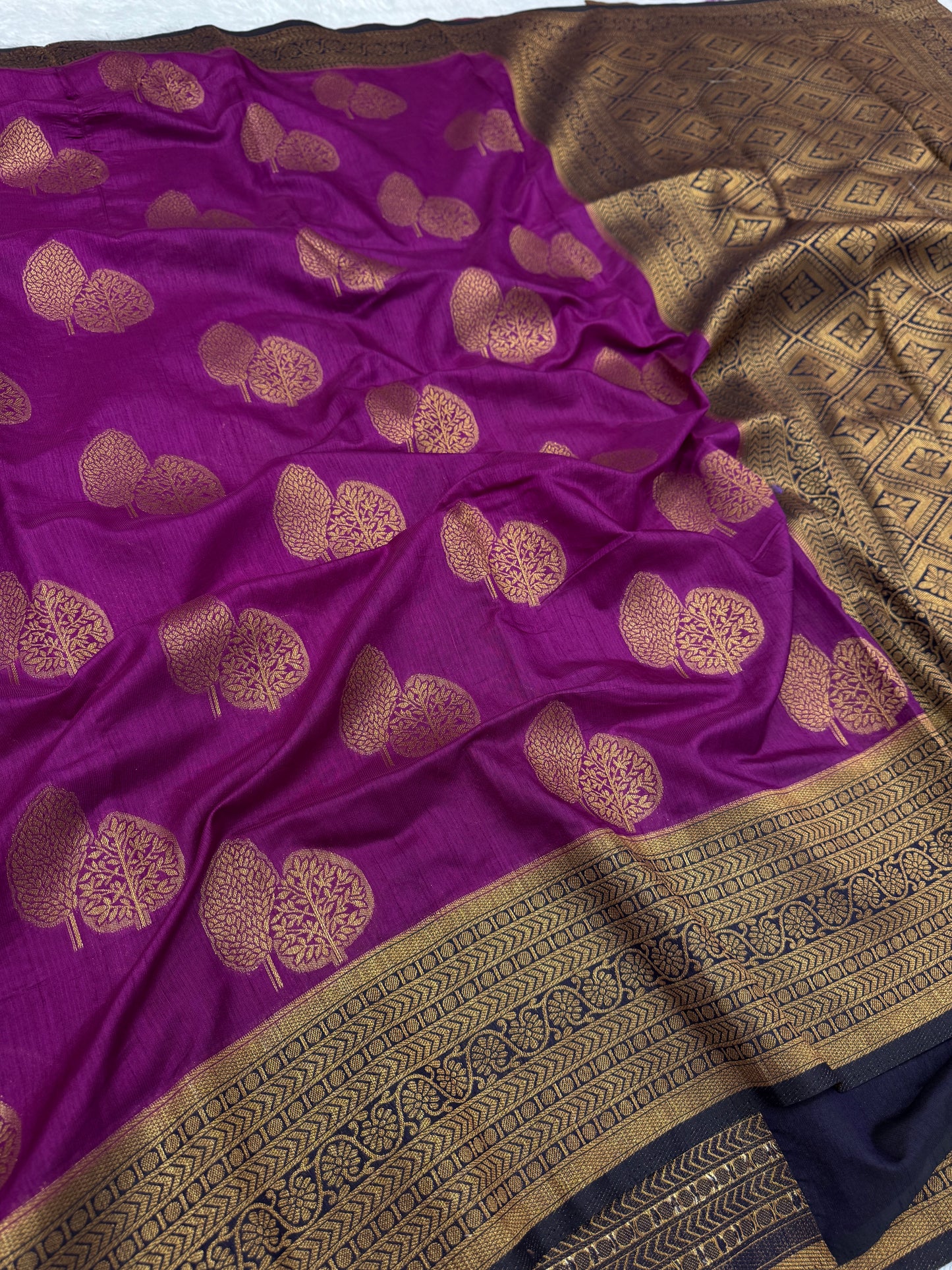 Banarasi mulberry cotton silk saree