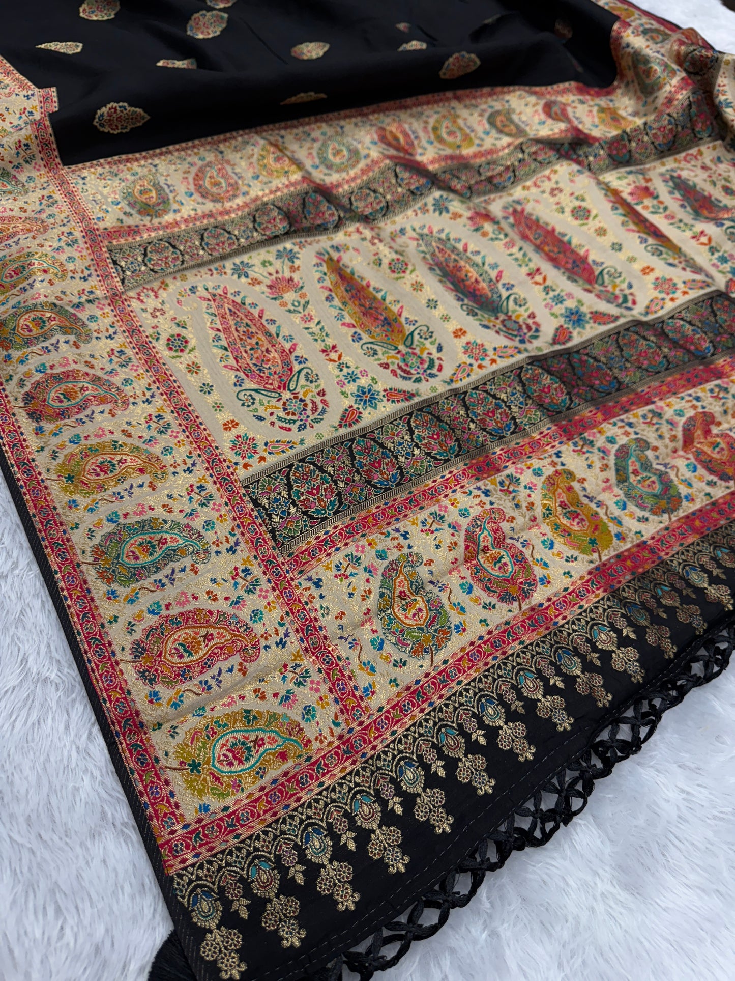 Banarasi pure satin pashmina silk saree DS101