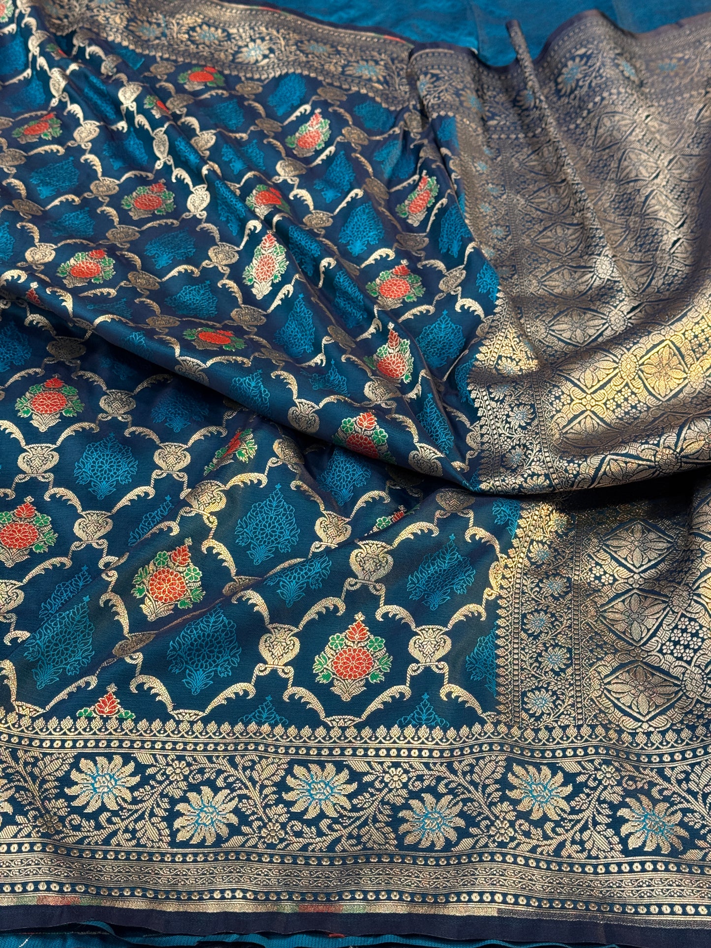 Peacock Banarasi Mashru katan silk saree MK160