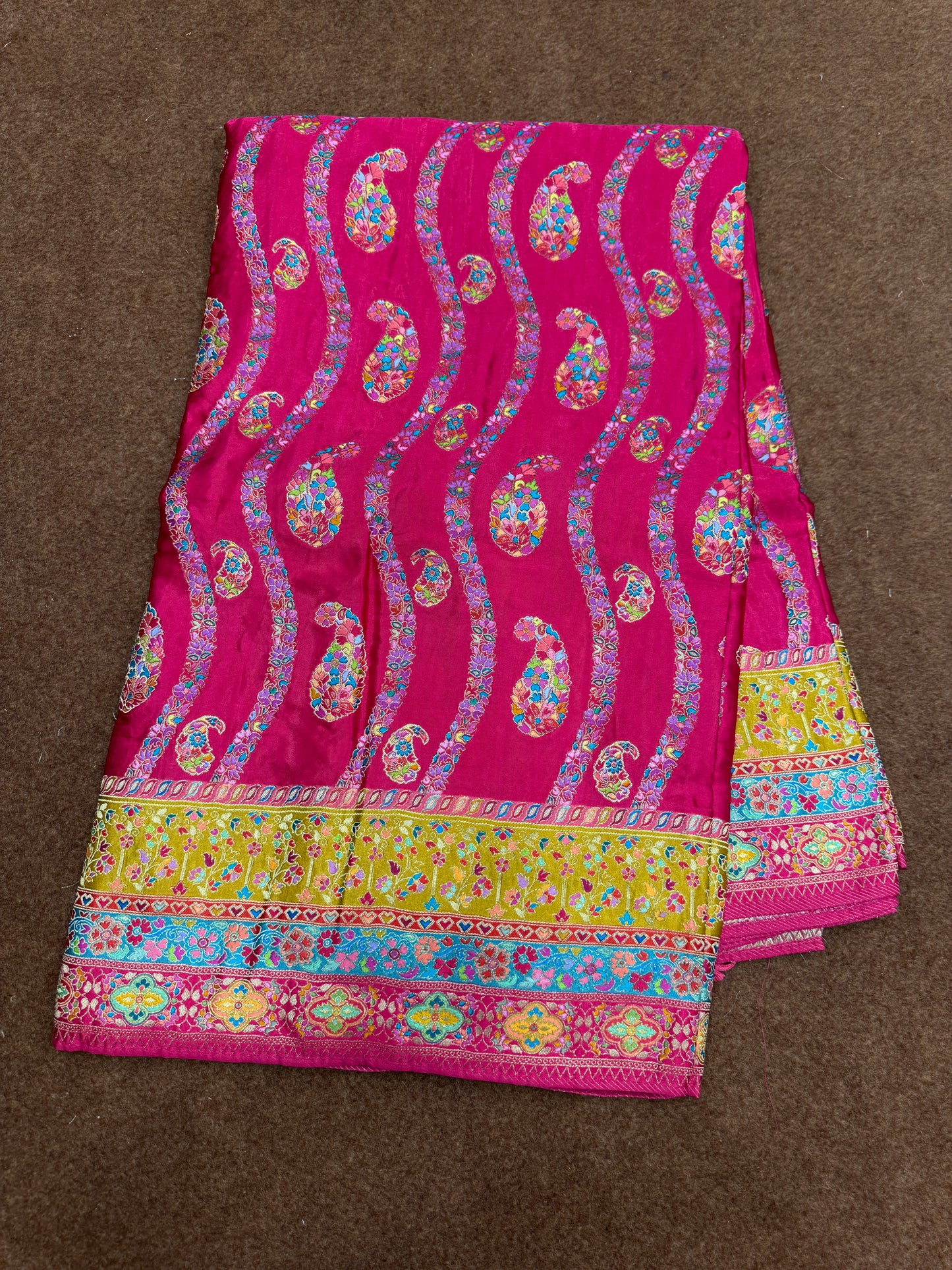 PASHMINA SILK SAREE WITH POSITION PRINT PM103
