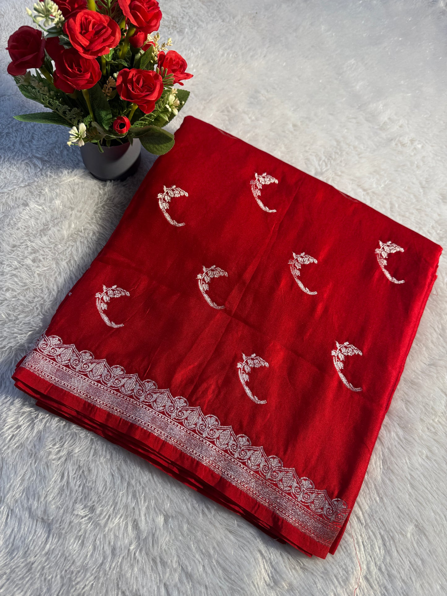 Banarasi Mashru satin silk saree MS117