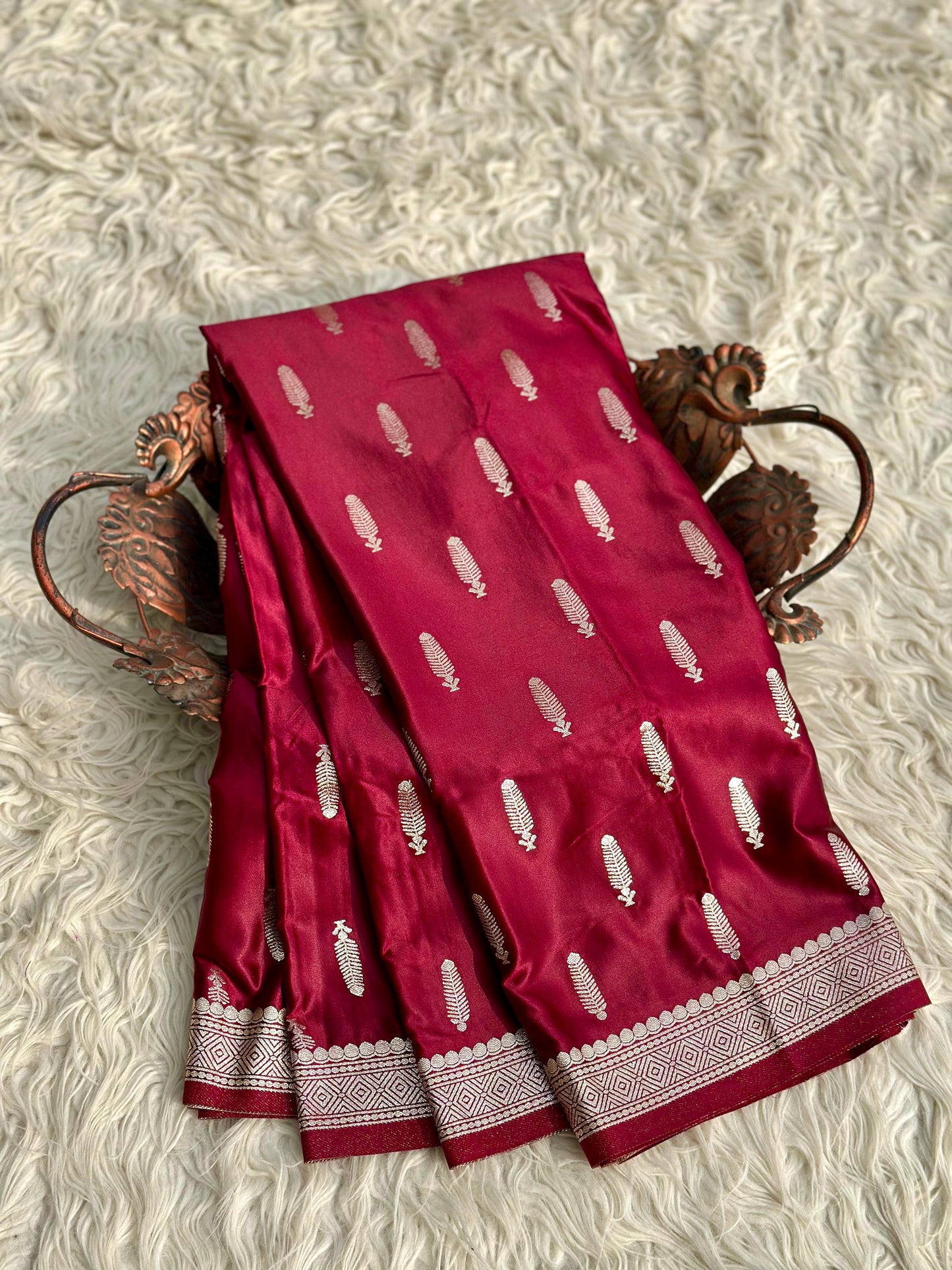 Banarasi mashru satin silk saree MS112