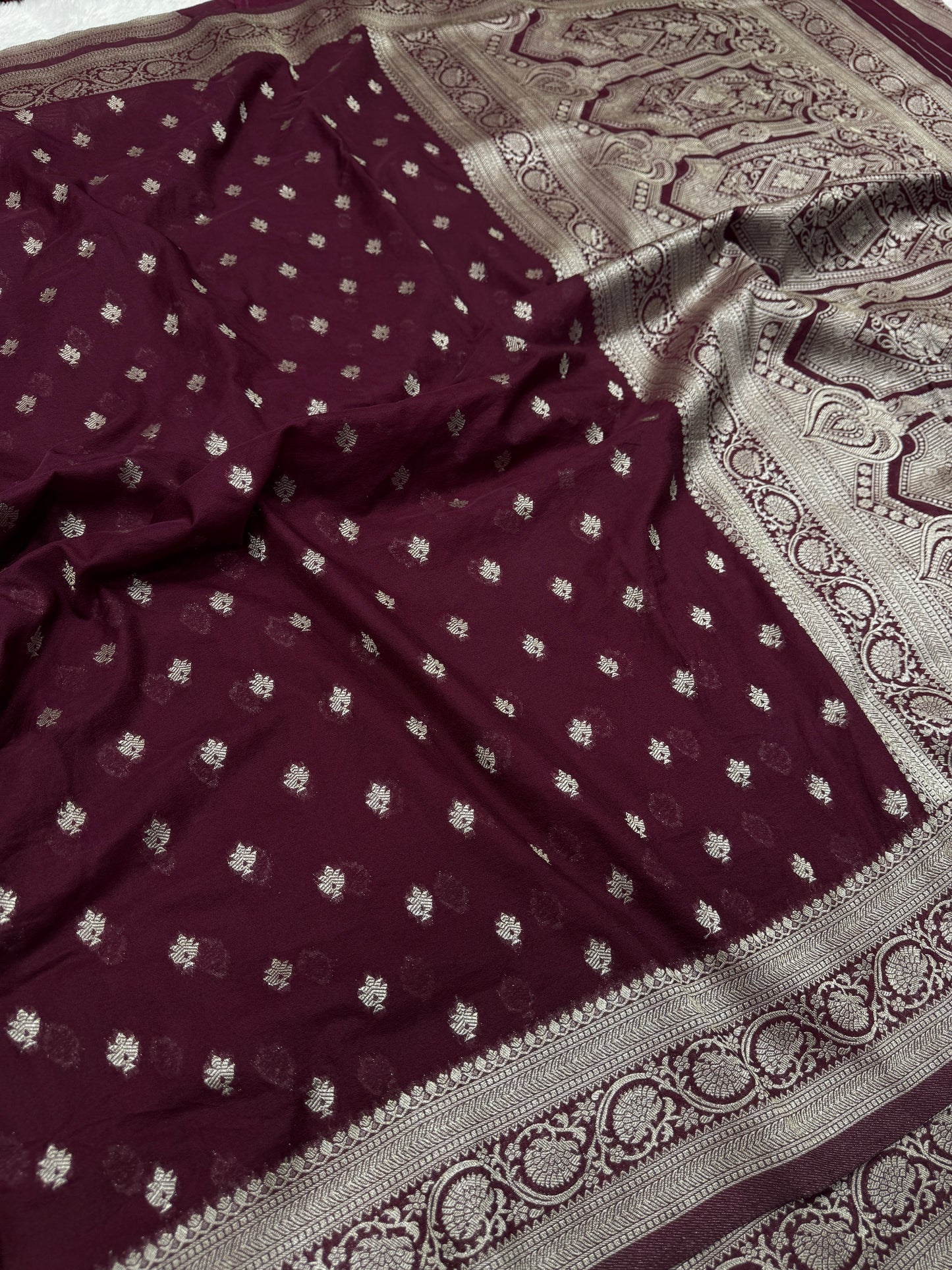 Banarasi soft georgette silk saree
