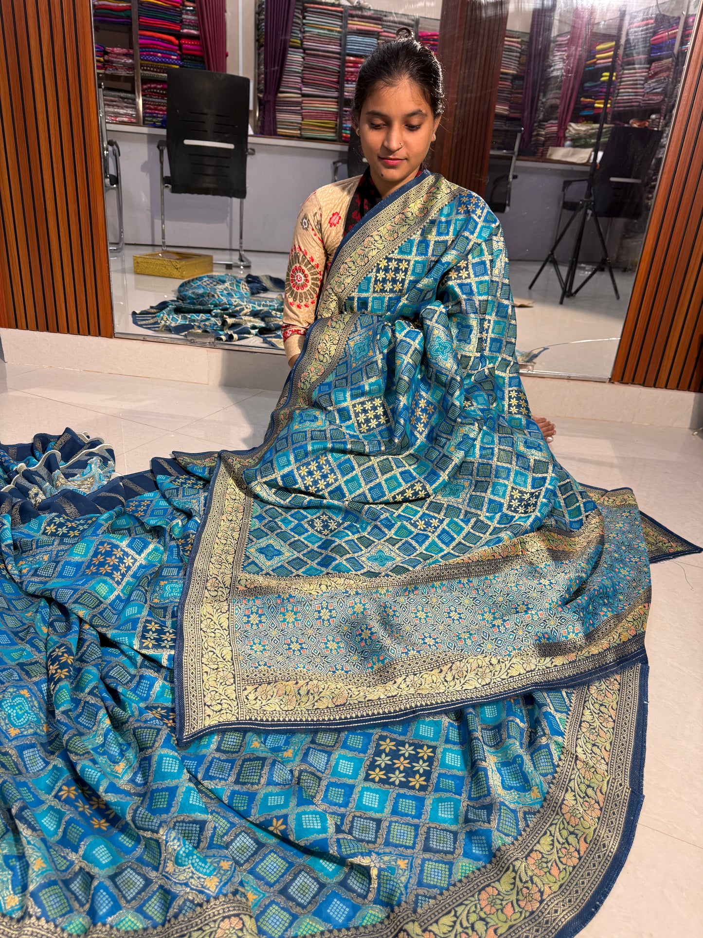 Banarasi pure viscos georgette silk saree VG103