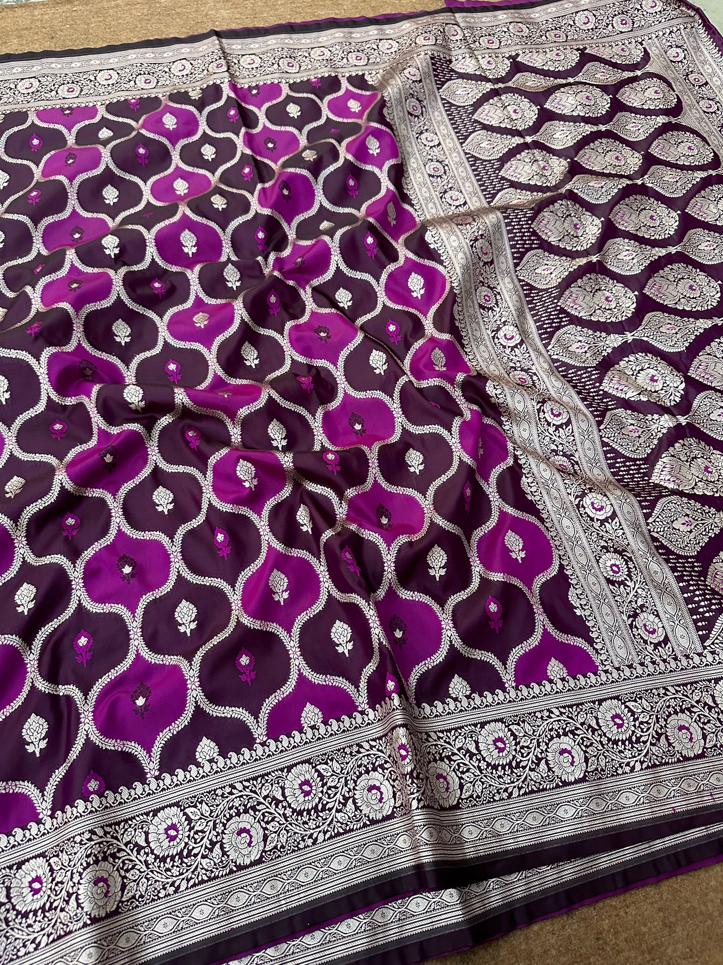 Banarasi mashru katan silk saree.     MK106