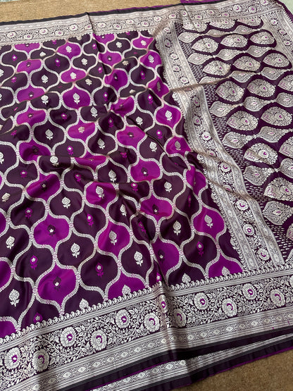 Banarasi mashru katan silk saree.     MK106