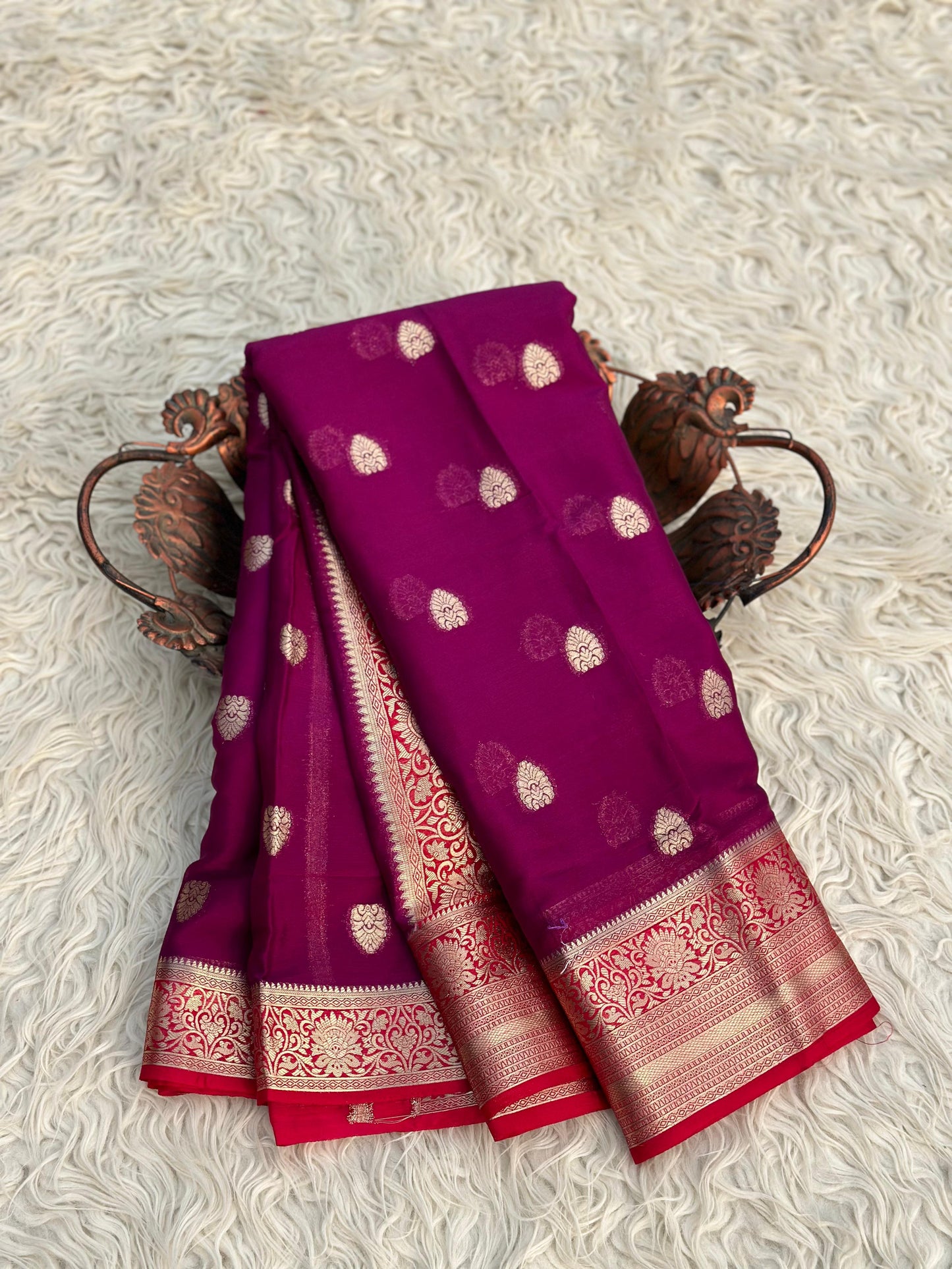 Banarasi chinon silk saree