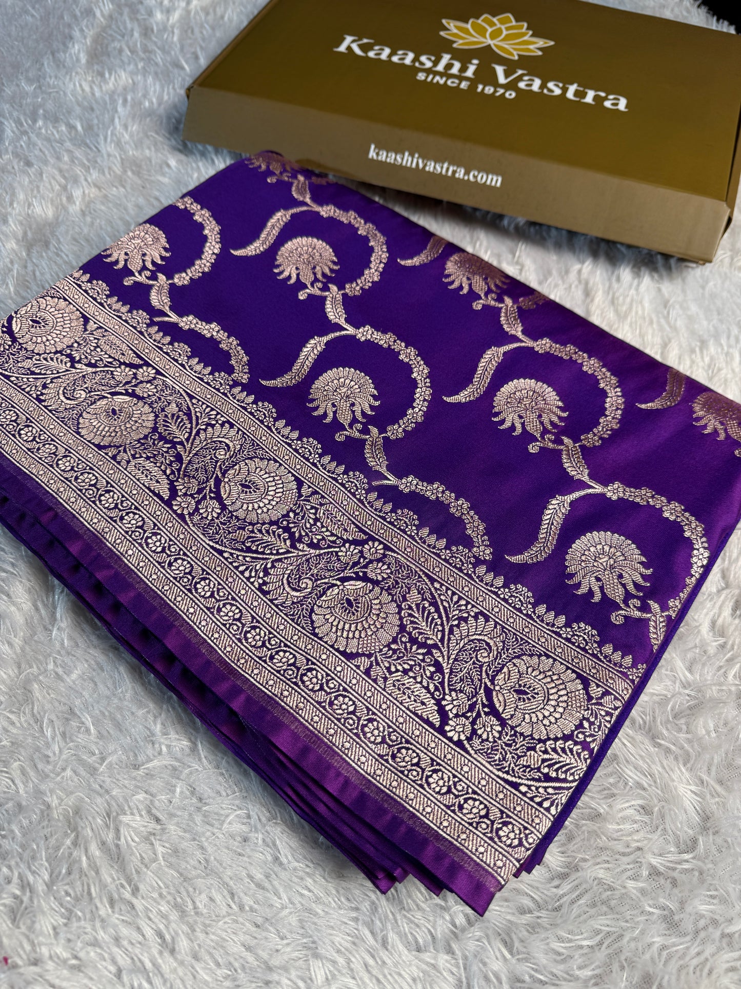 Purple color premium Banarasi Mashru katan silk saree MK232