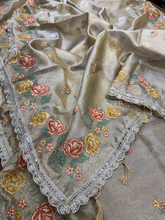 Banarasi premium pure tissue silk saree PT101