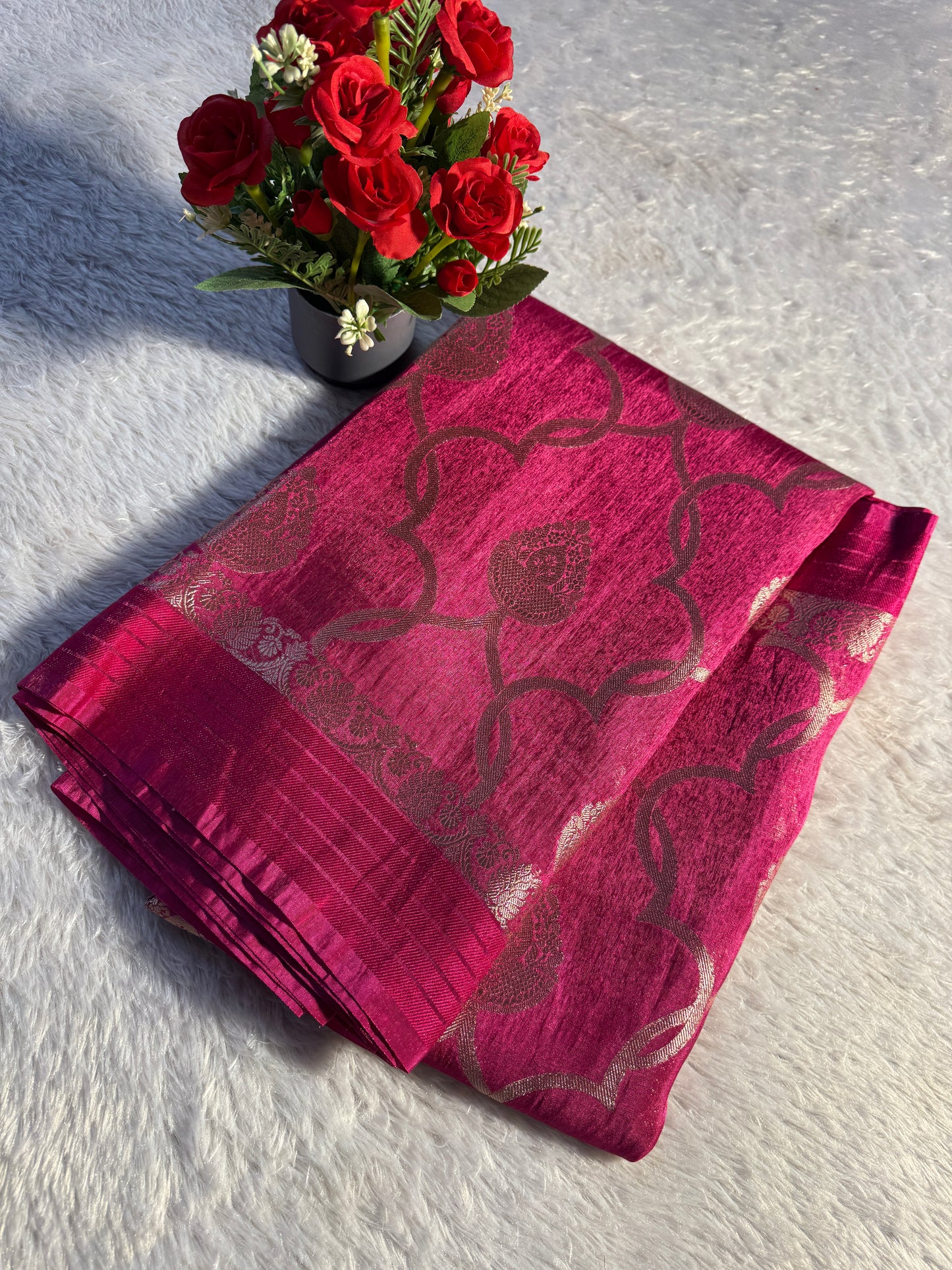 Banarasi soft tissue silk saree TS105