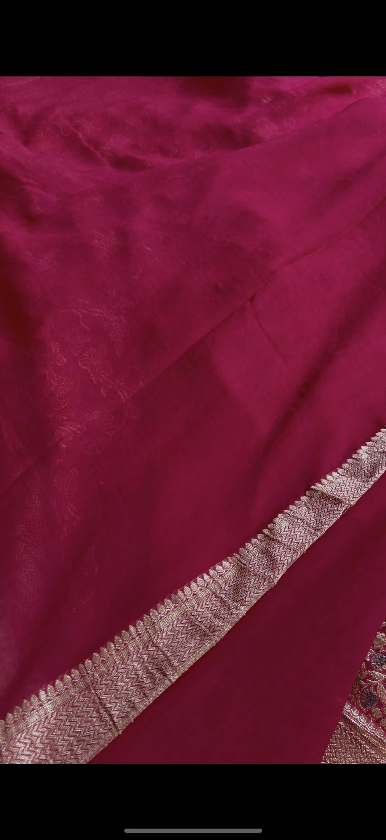 Premium hand brush Banarasi pure viscos georgette silk saree PBV101